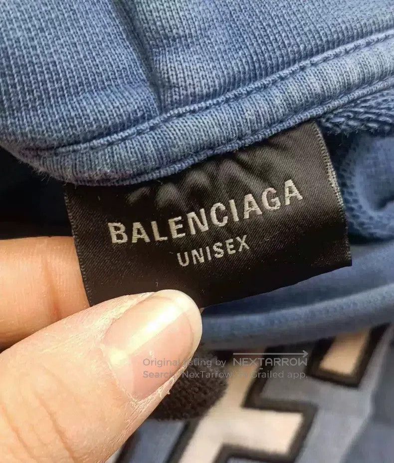 Balenciaga Balenciaga Distressed Washed Blue Hoodie Size US S / EU 44-46 / 1 - 3 Thumbnail