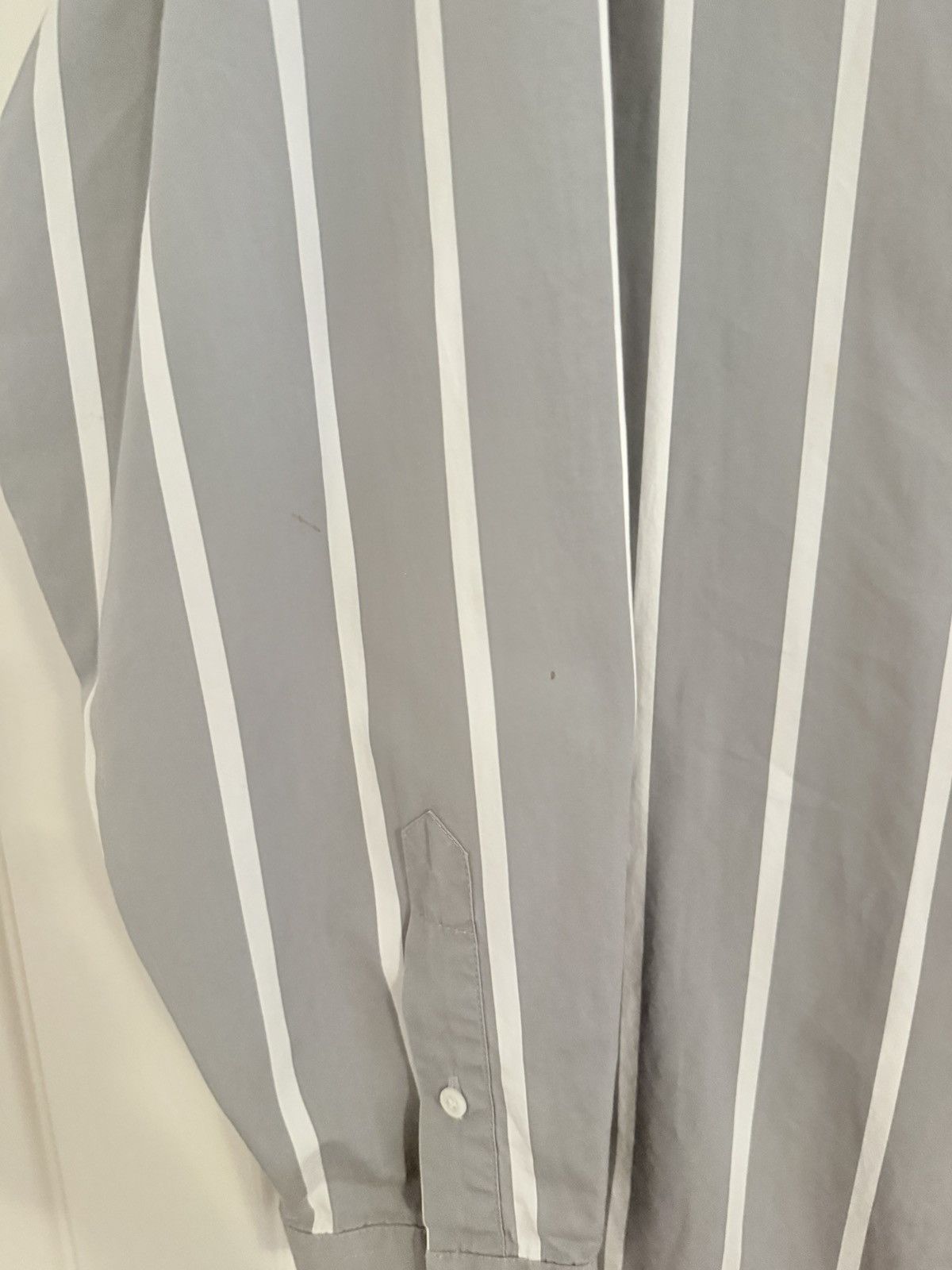 AMI AMI Grey Striped Oversize Shirt Size US M / EU 48-50 / 2 - 3 Thumbnail