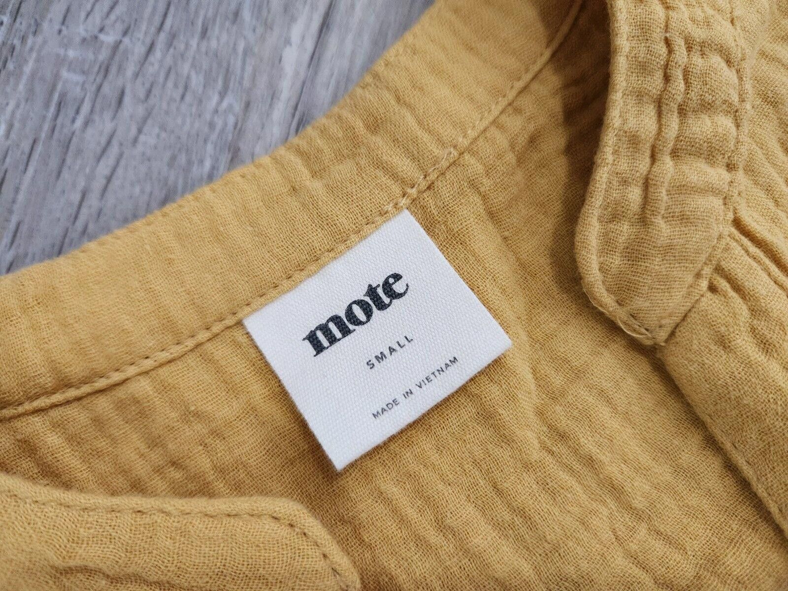 Designer Mote Shirt Small Mustard Yellow Long Sleeve Button Down Size S / US 4 / IT 40 - 3 Thumbnail
