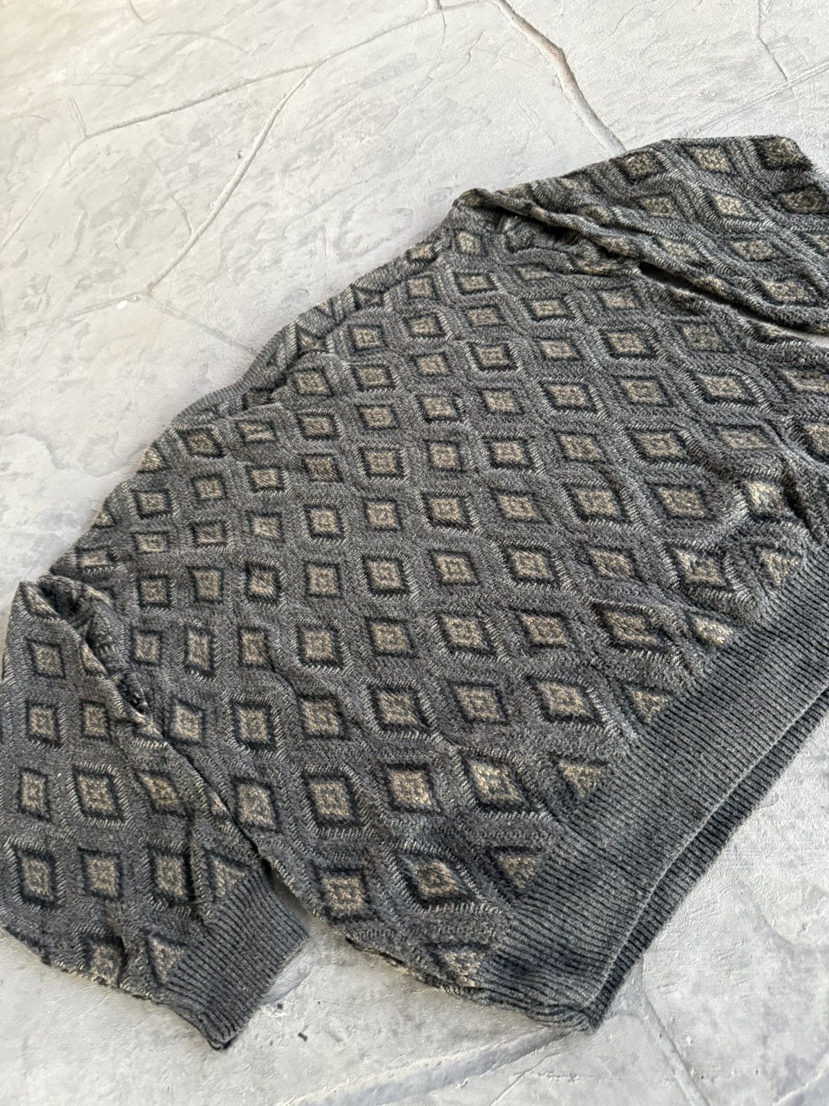 Van Heusen Vintage Van Heusen diamond slouchy knit sweater Size US L / EU 52-54 / 3 - 2 Thumbnail