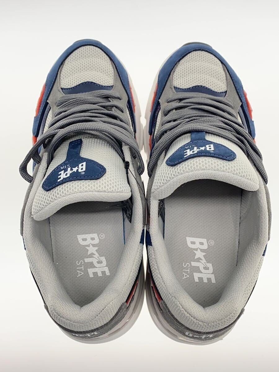 Bape A Bathing Ape Bapesta Shark White Navy Size US 9 / EU 42 - 3 Thumbnail