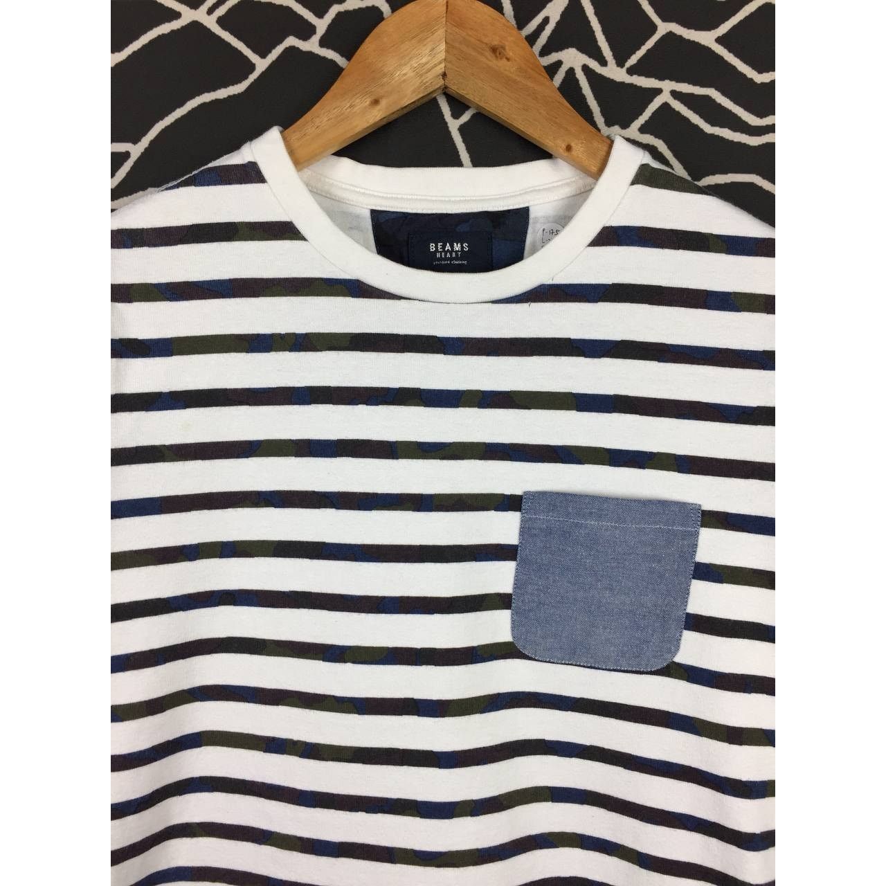Beams Plus Beams Heart Camo Striped Pocket Longsleeve Tee Size US S / EU 44-46 / 1 - 3 Thumbnail