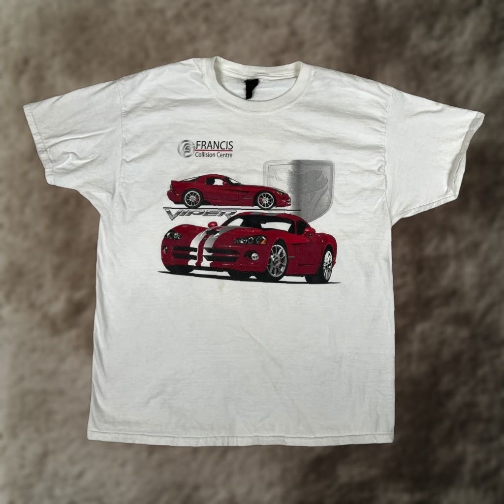 Vintage VINTAGE Viper Shirt Mens XL White Francis Collision Centre Car Graphic Tee Size US XL / EU 56 / 4 - 1 Thumbnail