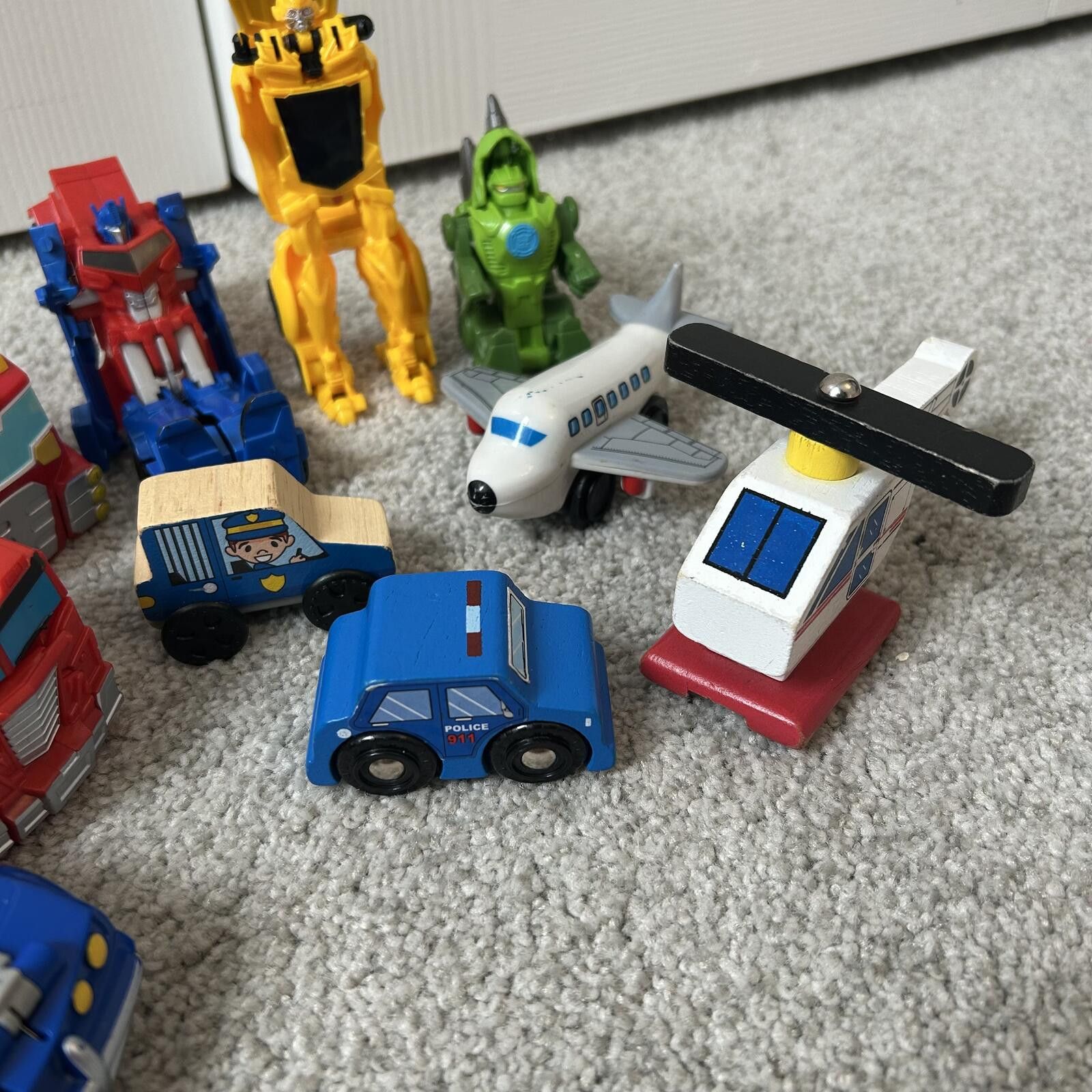 Transformers 10 Toy Lot,6 TRANSFORMERS,4 misc toys; cars,plane,helicopter Size ONE SIZE - 3 Thumbnail