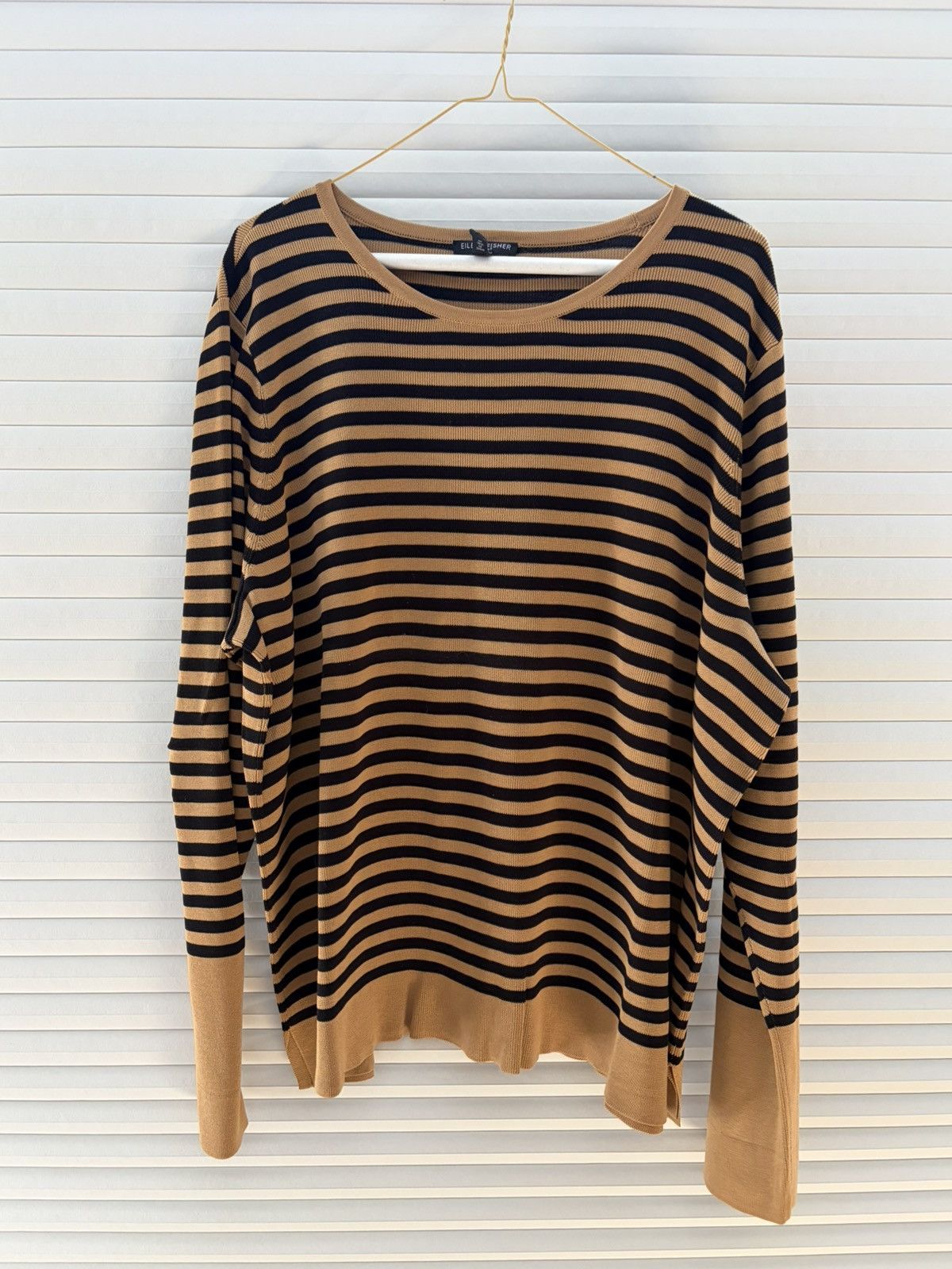 Eileen Fisher Eileen Fisher 2X Striped 90% Tencel Lyocell Sweater Knit Size XXL / US 16-18 / IT 52-54 - 1 Thumbnail