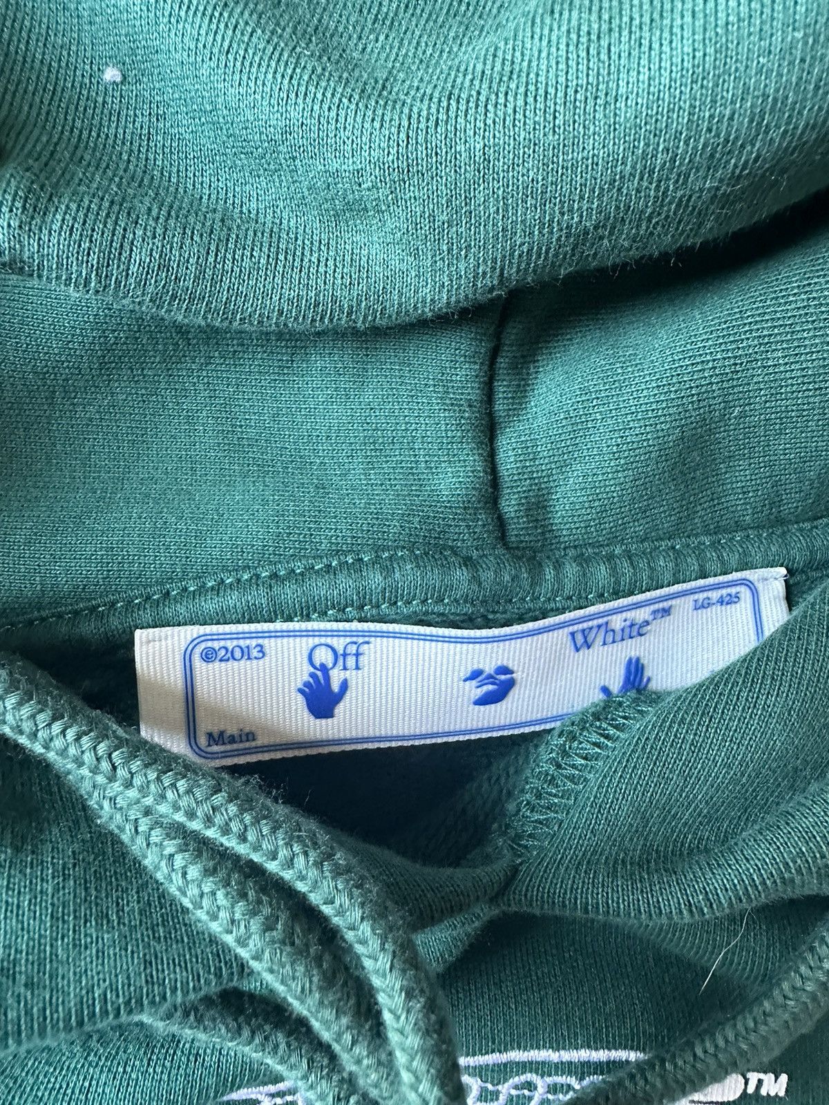 Off-White Off-White Green Hand Painters Hoodie Size US XS / EU 42 / 0 - 3 Thumbnail
