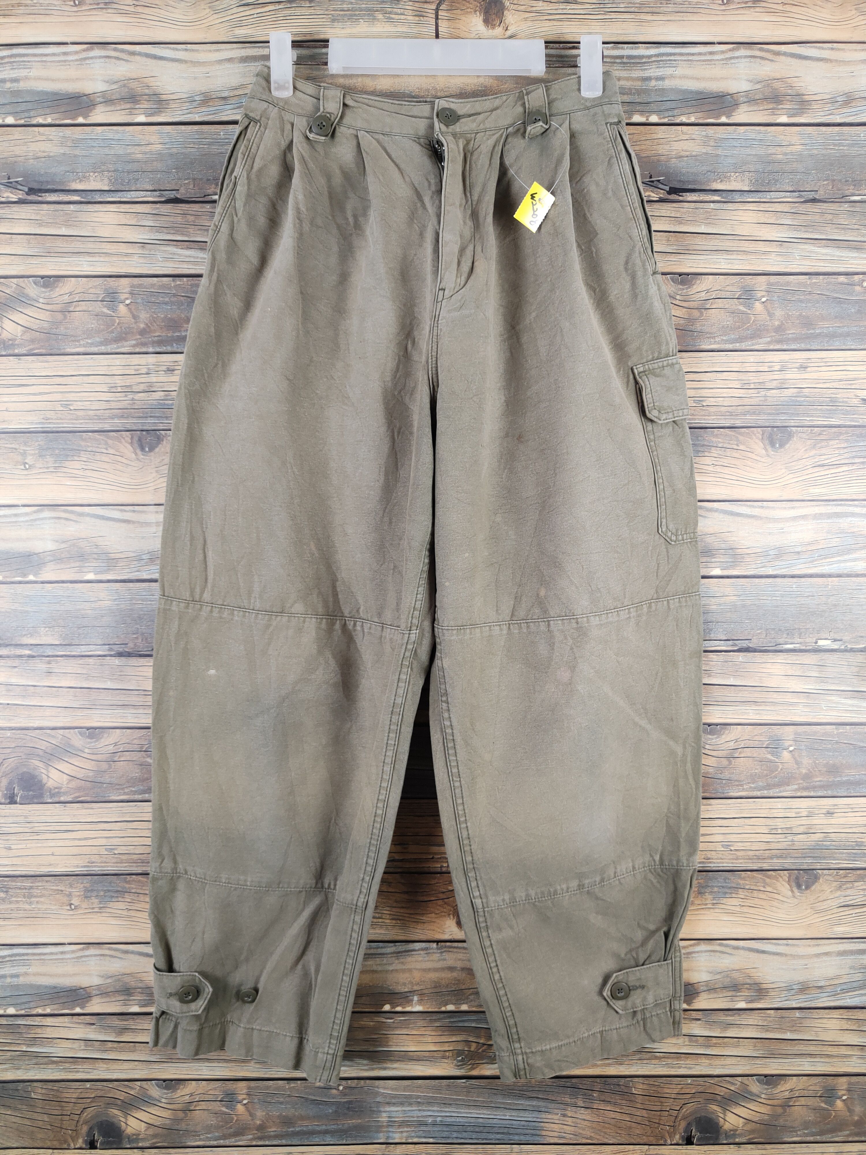Japanese Brand Ungrid Green Faded Multipocket Tactical Cargo Pants #W2208 Size US 26 / EU 42 - 1 Thumbnail