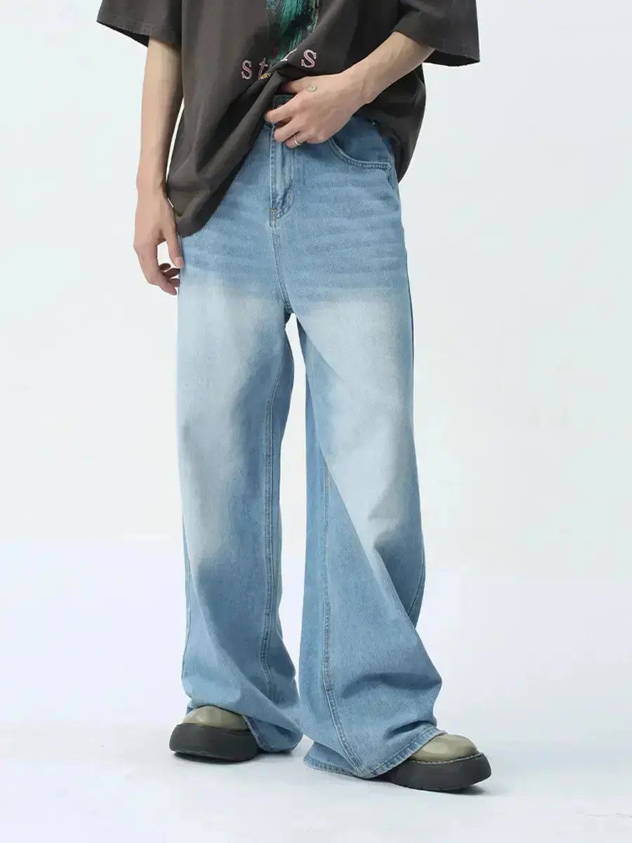 Japanese Brand Retro blue loose wide leg jeans Size US 32 / EU 48 - 1 Thumbnail