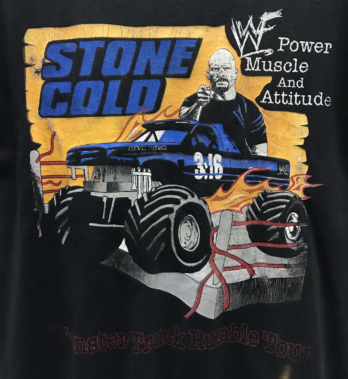 Vintage × WWE × WWF Vintage WWE Stone Cold Monster Truck Rumble Tour Shirt Size US M / EU 48-50 / 2 - 3 Thumbnail