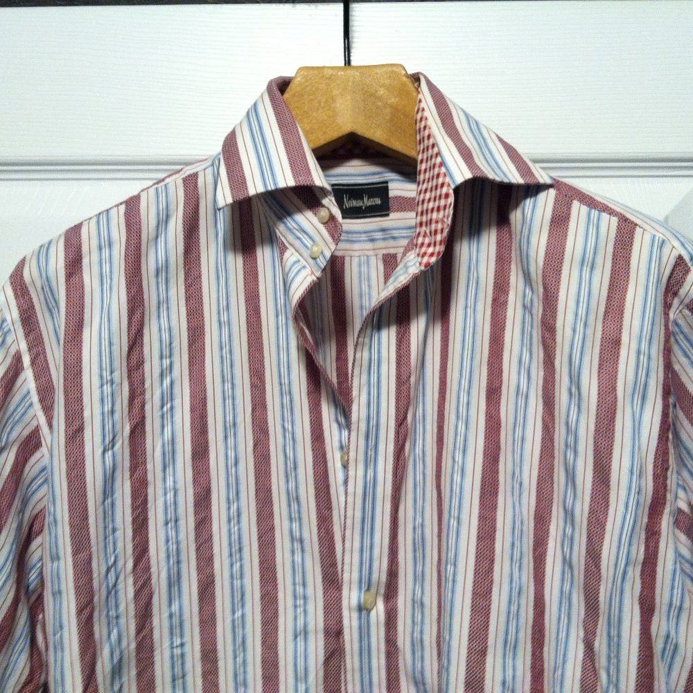 Neiman Marcus NEIMAN MARCUS MEN'S COTTON CASUAL SHIRT SIZE: M Size US M / EU 48-50 / 2 - 7 Thumbnail
