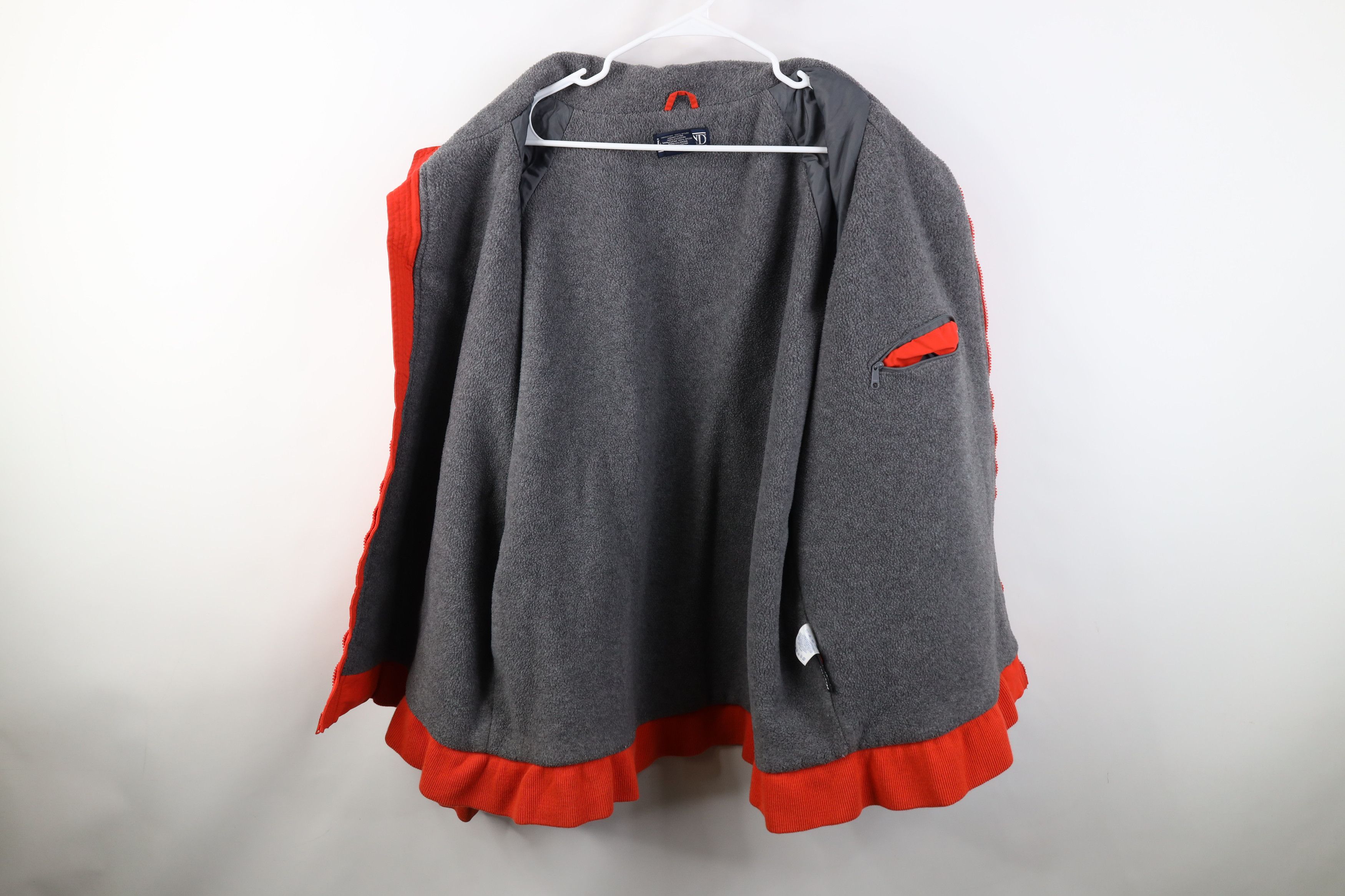 Lands' End Vintage 90s Lands End Fleece Lined Full Zip Jacket Orange Size US XXL / EU 58 / 5 - 9 Thumbnail