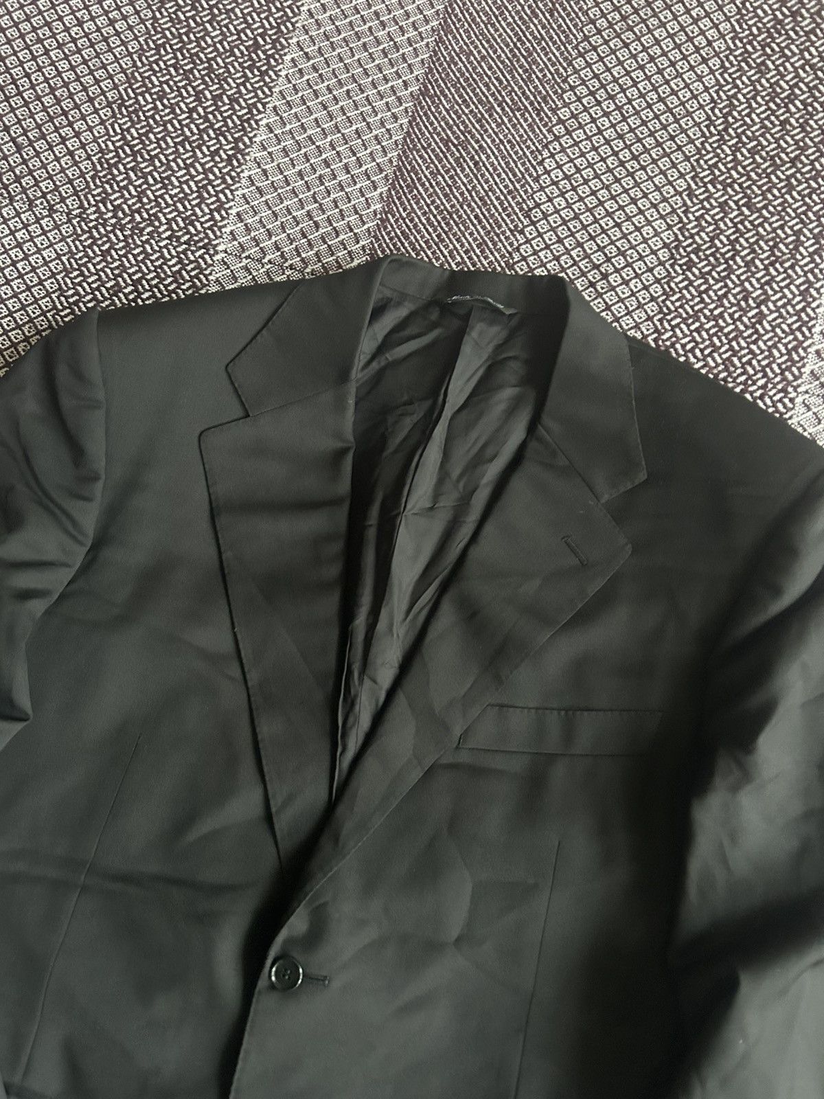Canali Canali Formal Black Suit Blazer Solid Style Size 44R Rare Size 44R - 4 Thumbnail