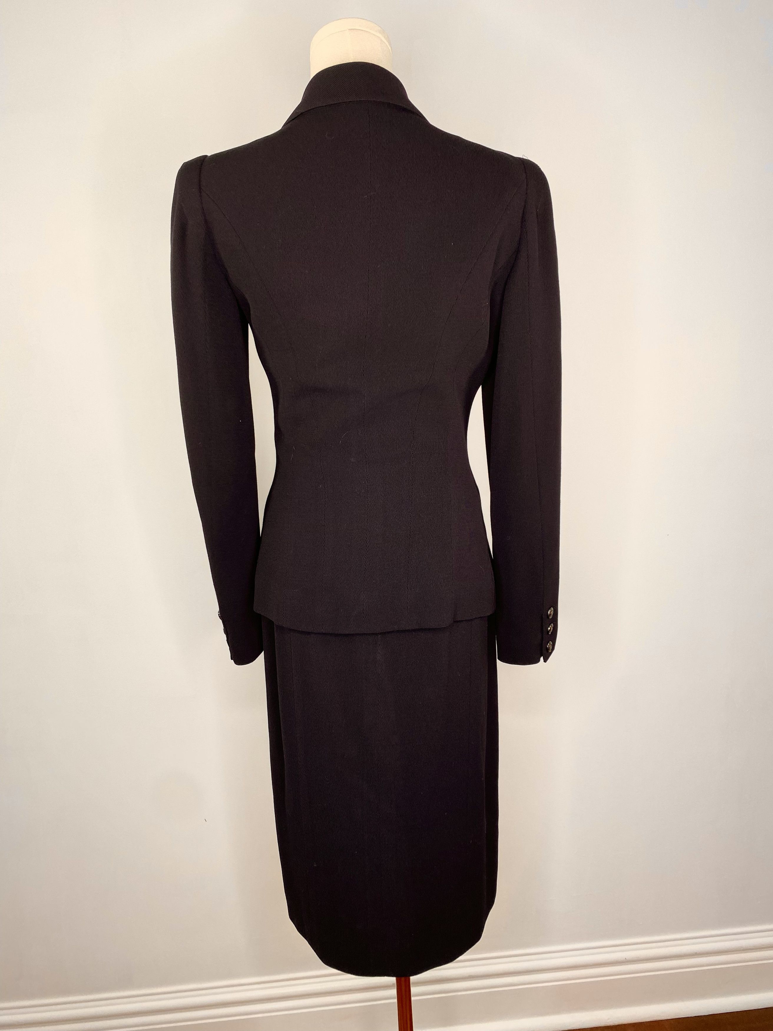 Karl Lagerfeld Karl Lagerfield x Hot Renfrew - Black Skirt Suit Set Size XS / US 0-2 / IT 36-38 - 5 Thumbnail