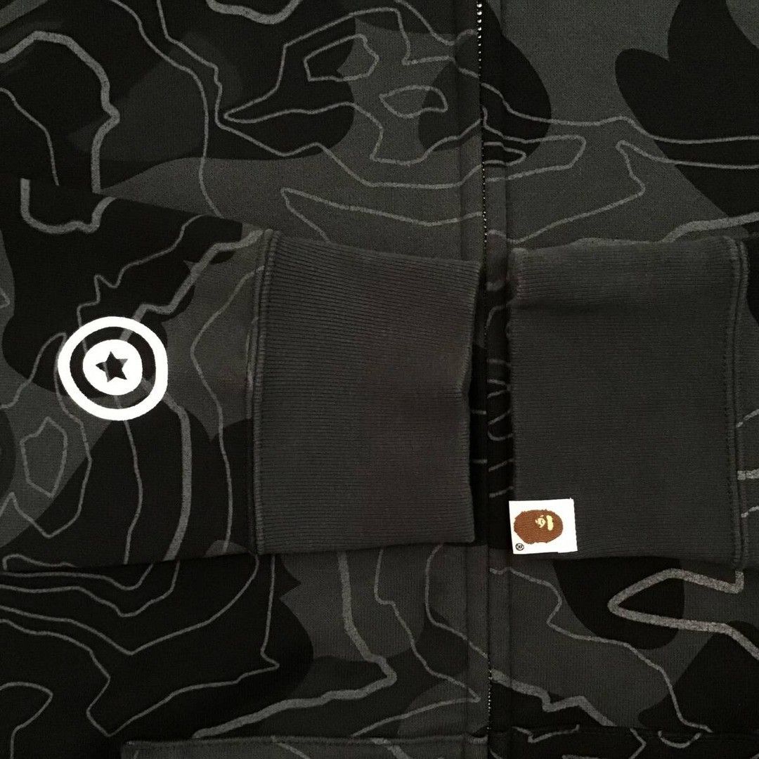 Bape BAPE LAYERED LINE CAMO Shark full zip hoodie a bathing ape Size US M / EU 48-50 / 2 - 7 Thumbnail