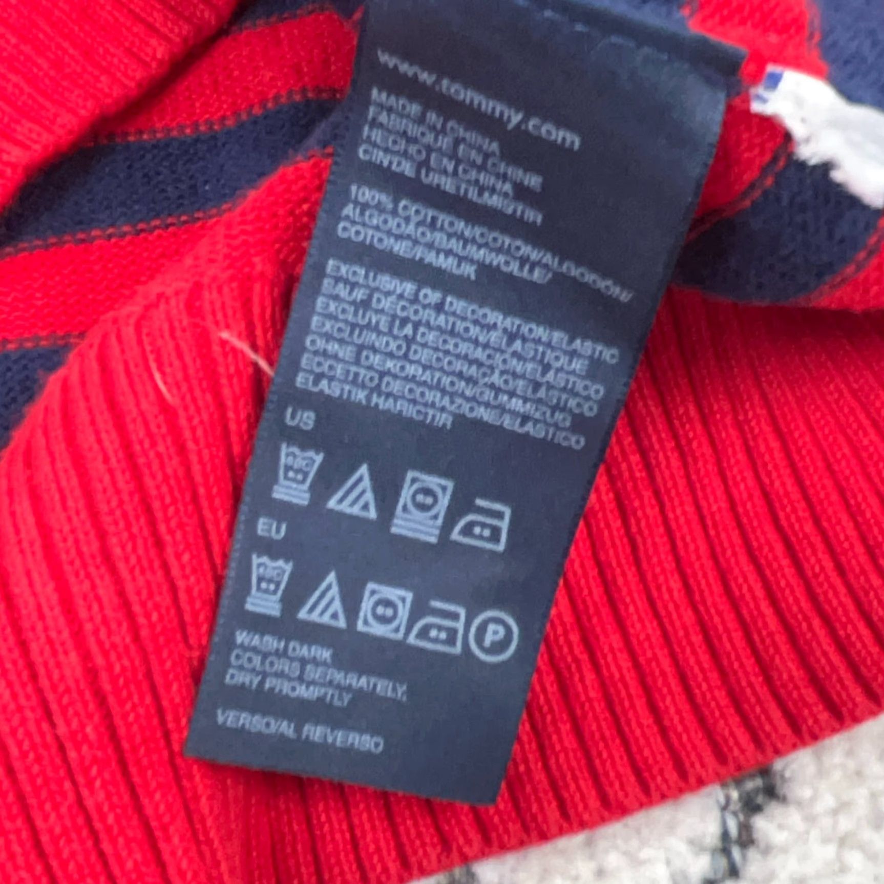 Tommy Hilfiger Tommy Hilfiger Sweater Men L Red Striped Knit 1/4 Zip Pullover Front Logo Embroidered Classic Preppy Modern Mens Knit Size US L / EU 52-54 / 3 - 6 Thumbnail