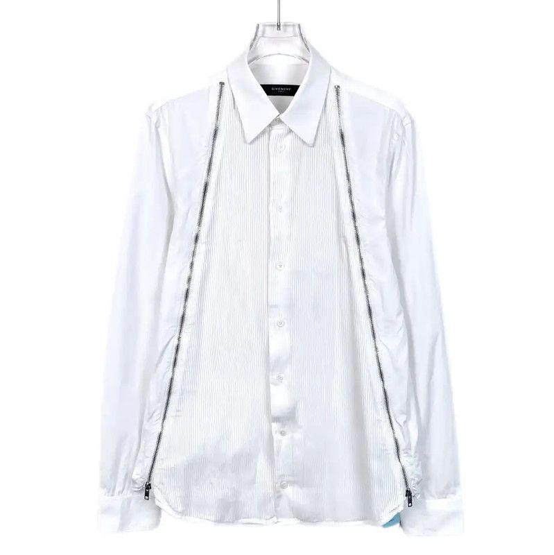 Givenchy Givenchy White Cotton Long Sleeve Shirt 0089 Size US M / EU 48-50 / 2 - 1 Thumbnail