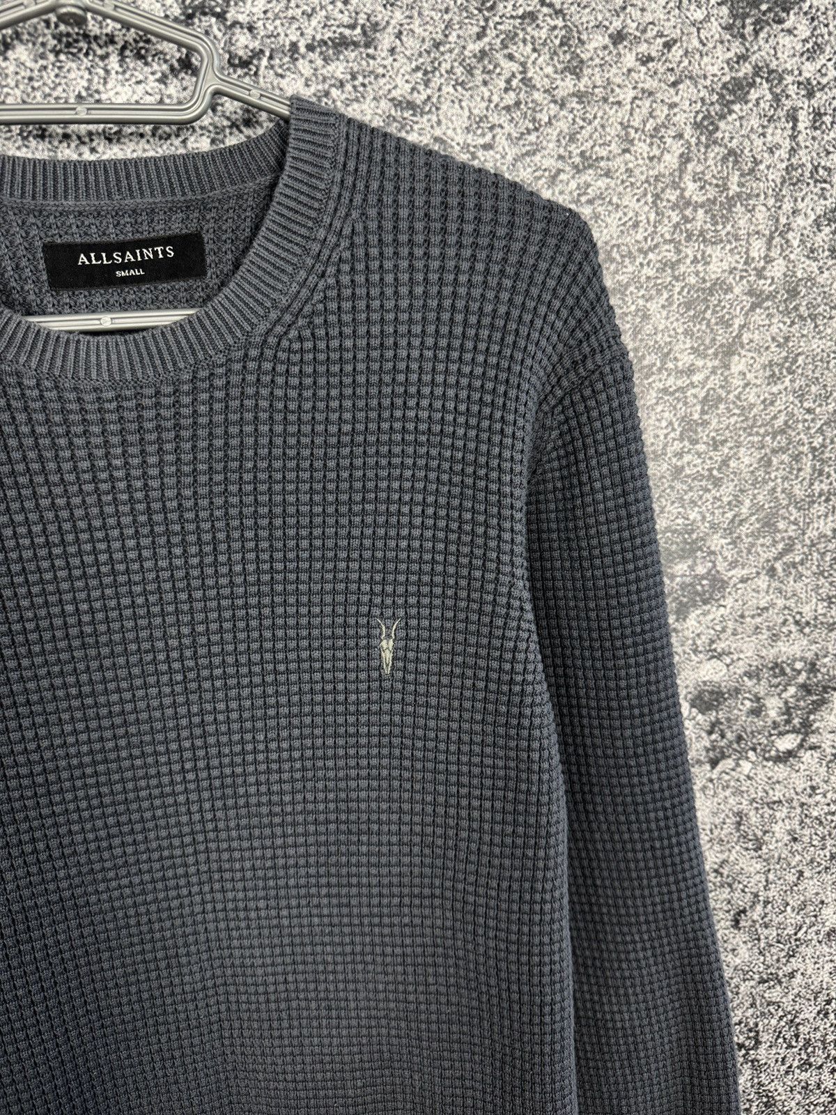 Allsaints Allsaints Wells Crewneck Sweater Waffle Knit Pullover Size S Size US S / EU 44-46 / 1 - 6 Thumbnail