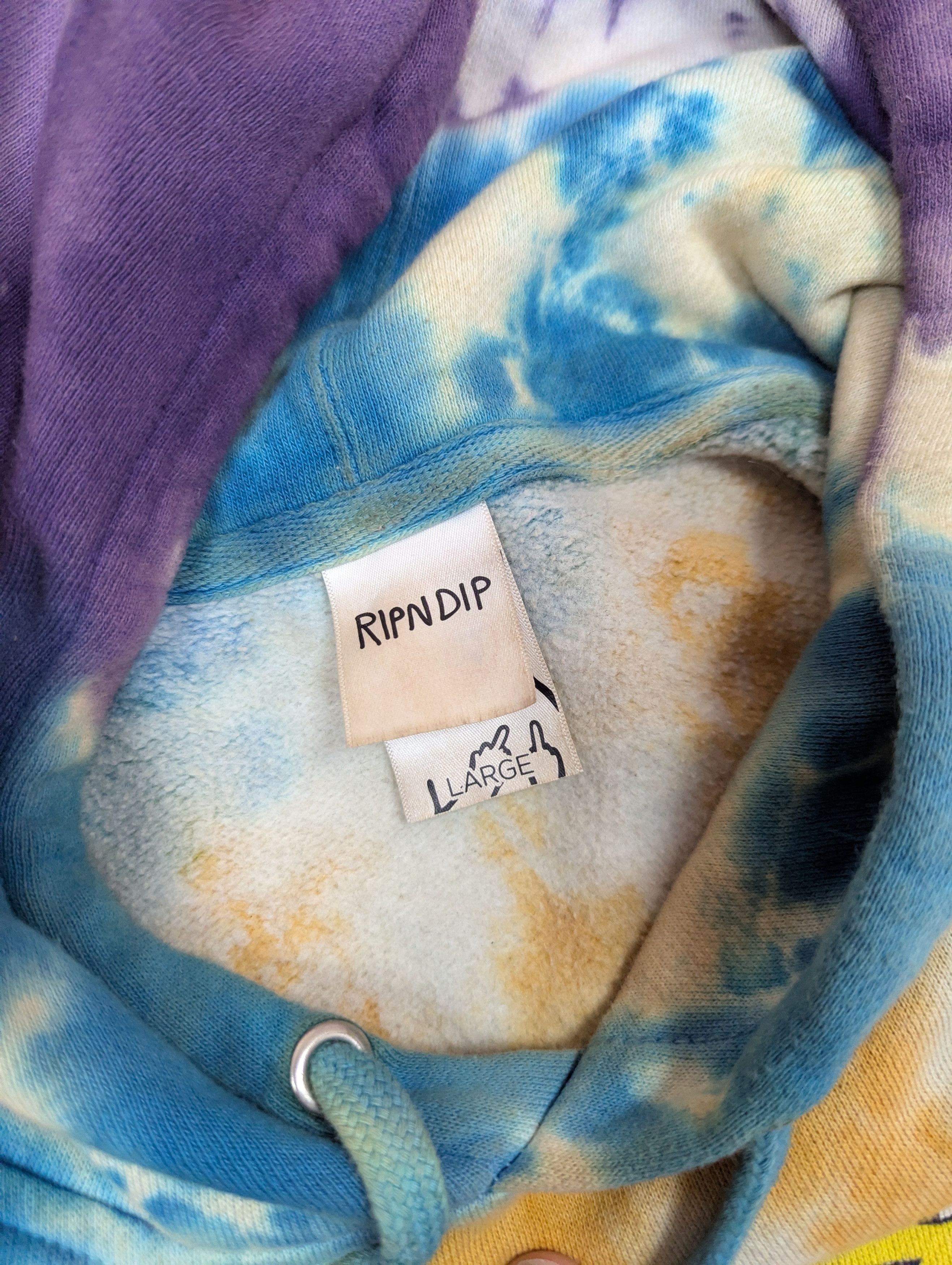 RIPNDIP RipNDip Tie Dye Hoodie – Lord Nermal Graphic Streetwear Size US L / EU 52-54 / 3 - 11 Thumbnail