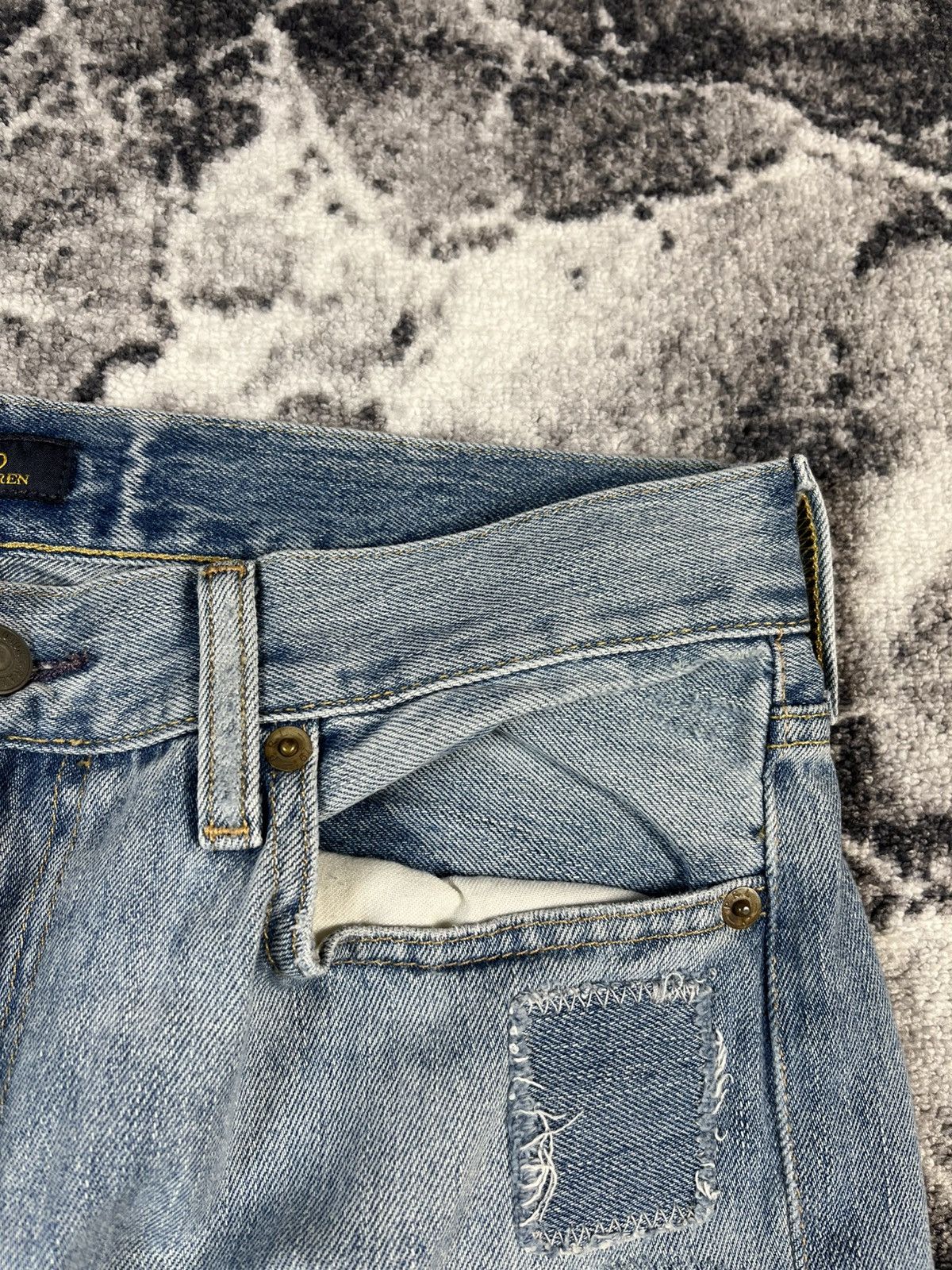 Polo Ralph Lauren Polo Ralph Lauren Patchwork Distressed Denim Jeans Size 27" / US 4 / IT 40 - 9 Thumbnail