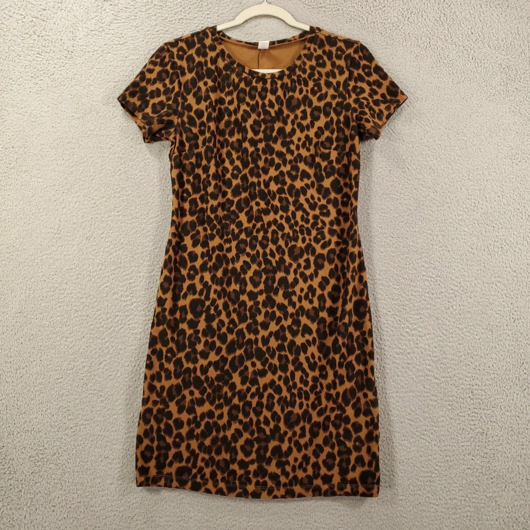 Old Navy Old Navy Womens Mini Leopard Print Dress Size Medium Pullover Casual Knit Brown Multicolor Size M / US 6-8 / IT 42-44 - 2 Thumbnail