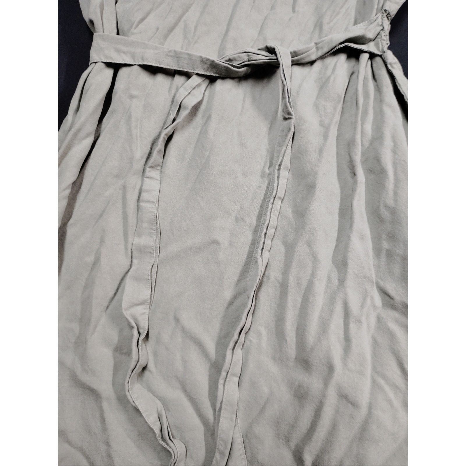 Anthropologie Anthropologie Cloth & Stone Light Olive Gray Tie-Waist Dress Size M / US 6-8 / IT 42-44 - 2 Thumbnail