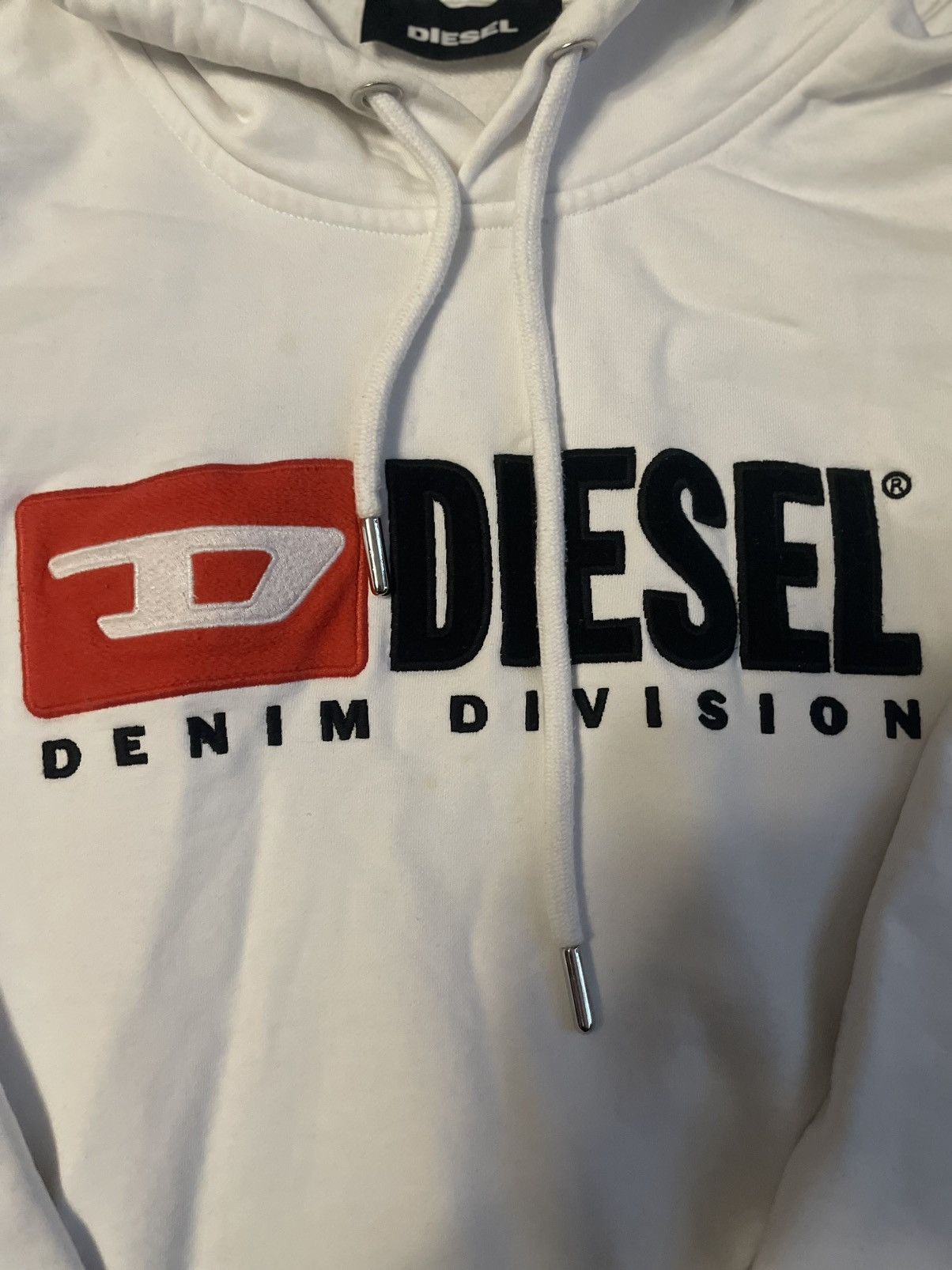 Diesel Diesel Denim Division White Hoodi Size US L / EU 52-54 / 3 - 5 Thumbnail