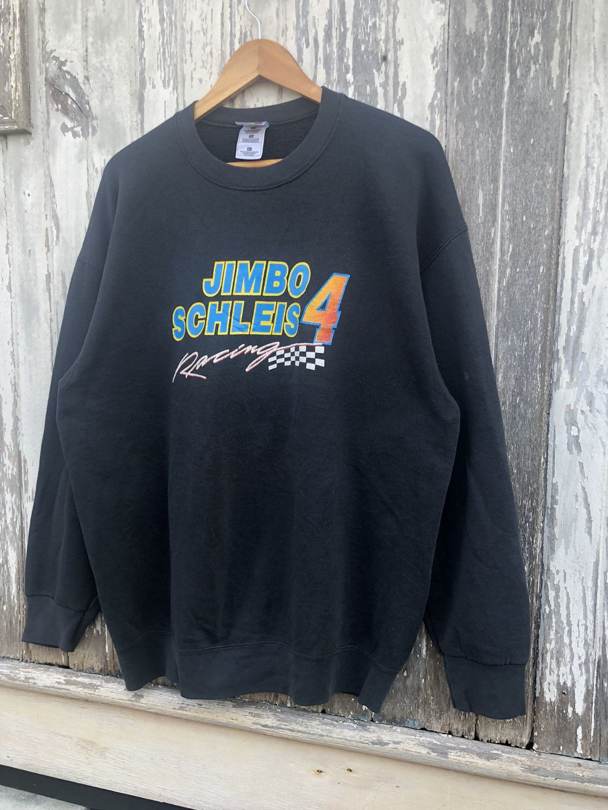 NASCAR × Vintage 🔥Vintage Y2K🔥Jimbo Schleis #4 Nascar Racing Sweatshirts Size US XL / EU 56 / 4 - 4 Thumbnail