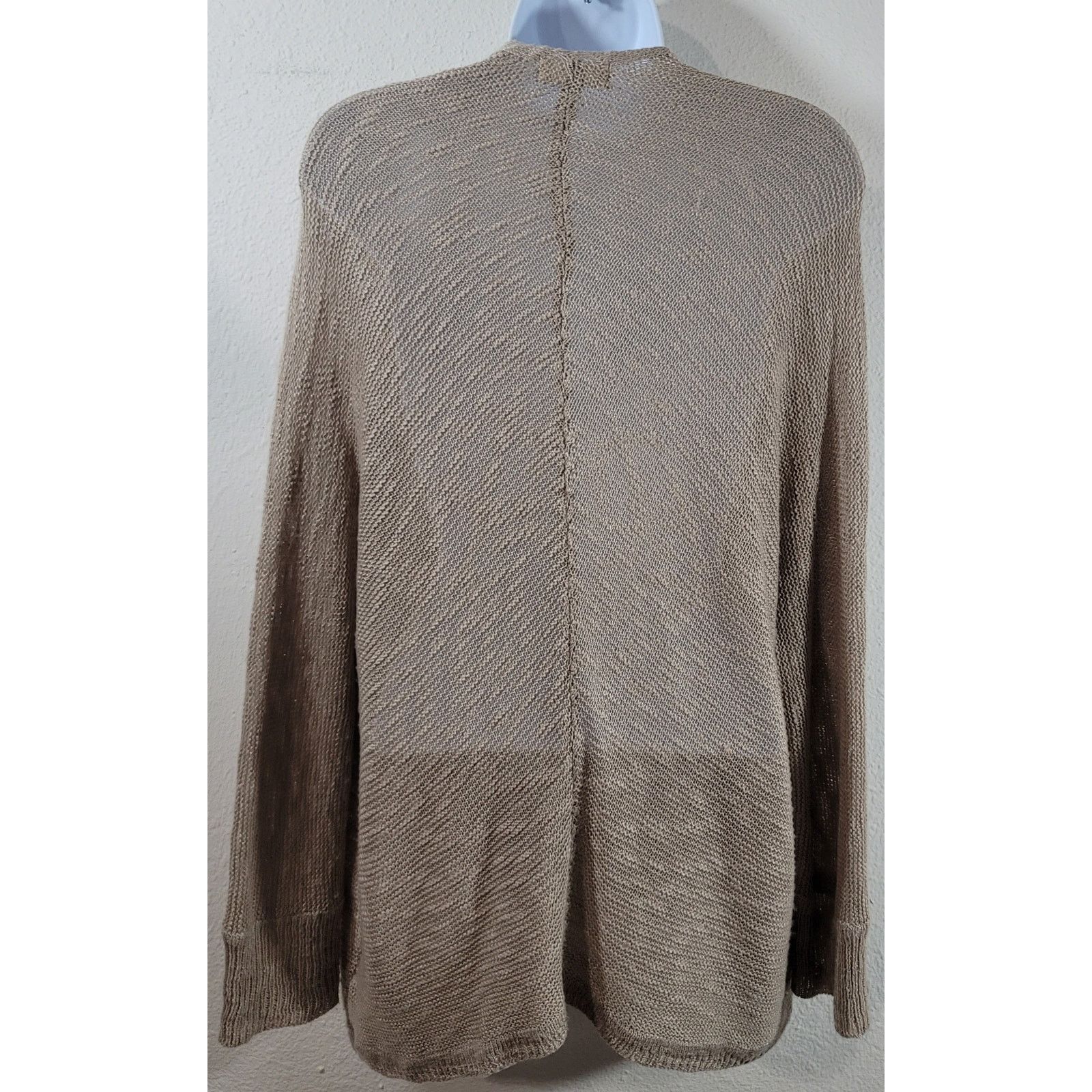 Other Altar'd State Tan Slub Knit Open Front Cardigan Large Size L / US 10 / IT 46 - 2 Thumbnail