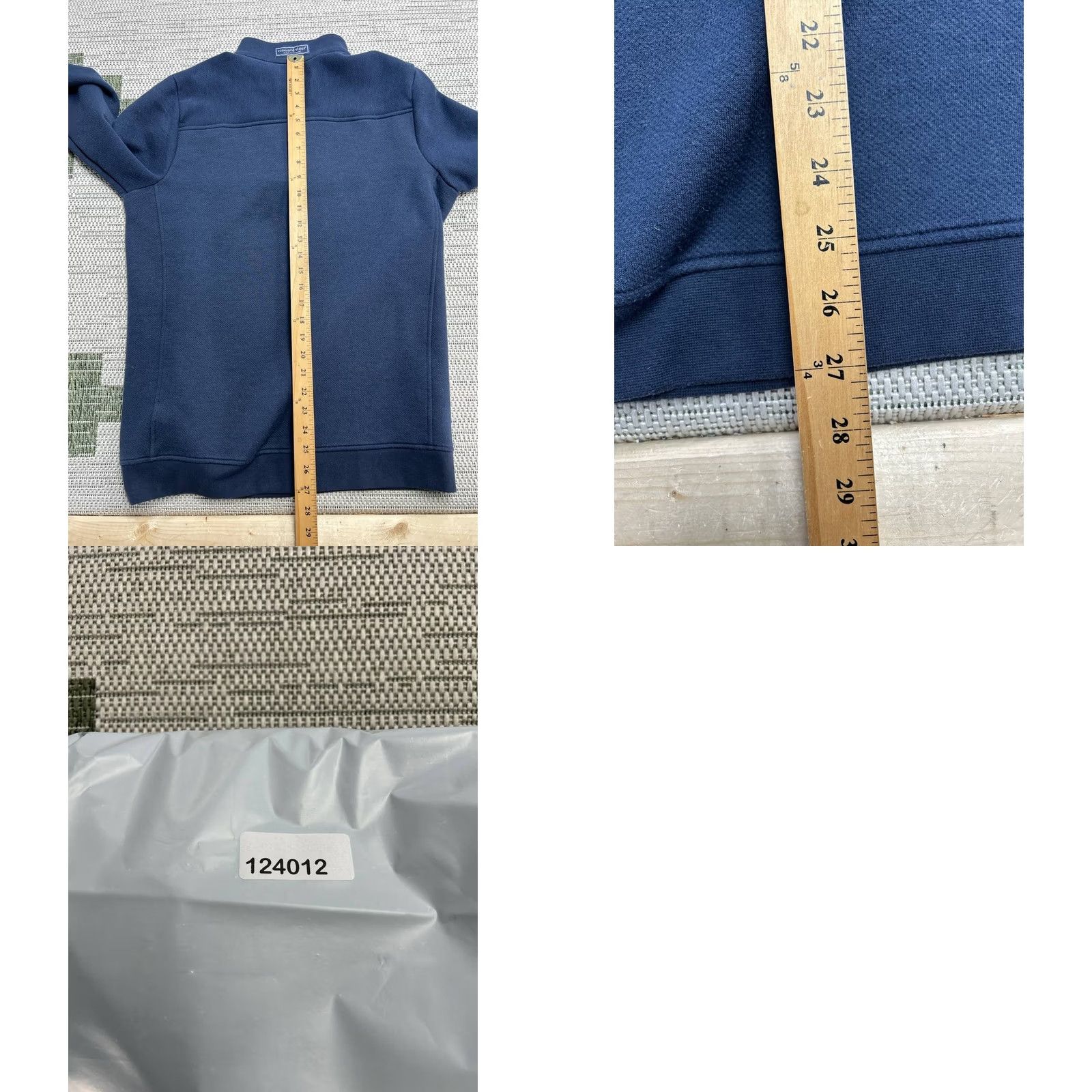 Vineyard Vines Vineyard Vines Shirt Mens S Blue The Shep Cotton Quarter Zip Mock Neck Cozy Size US S / EU 44-46 / 1 - 8 Thumbnail