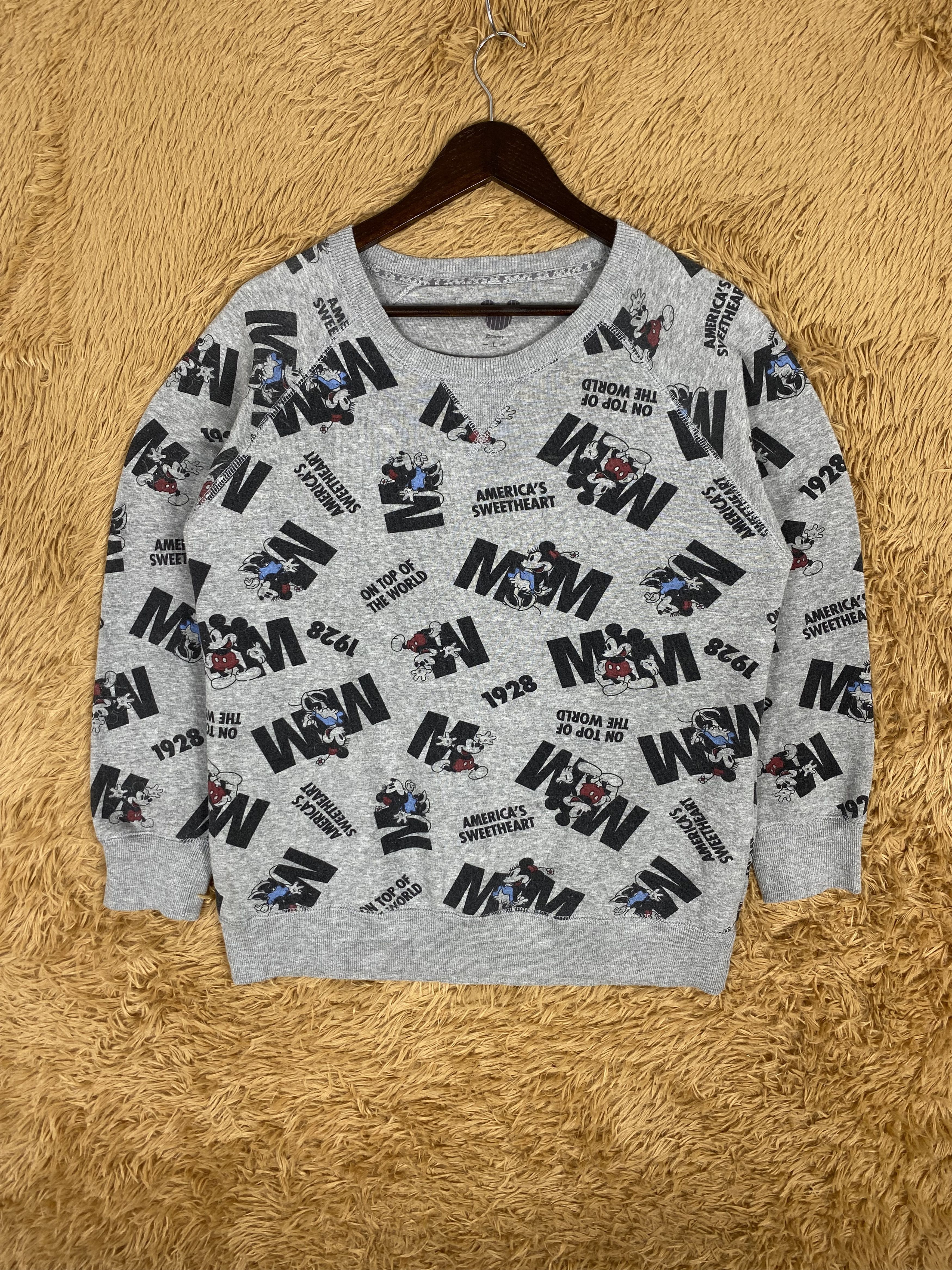 Cartoon Network Vintage Disney X Mickey Mouse Full Print Sweatshirts Size US L / EU 52-54 / 3 - 1 Thumbnail