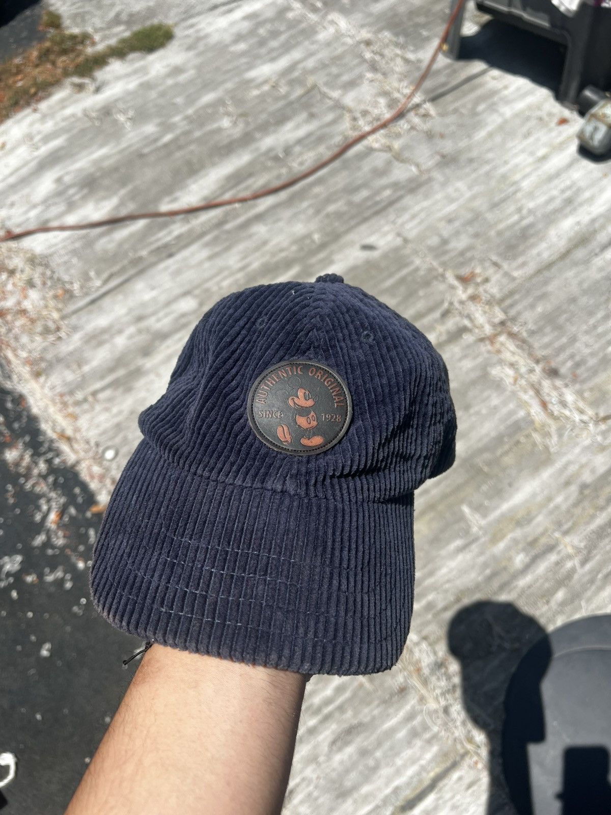 Disney Blue Mickey Corduroy Cap Size ONE SIZE - 1 Thumbnail