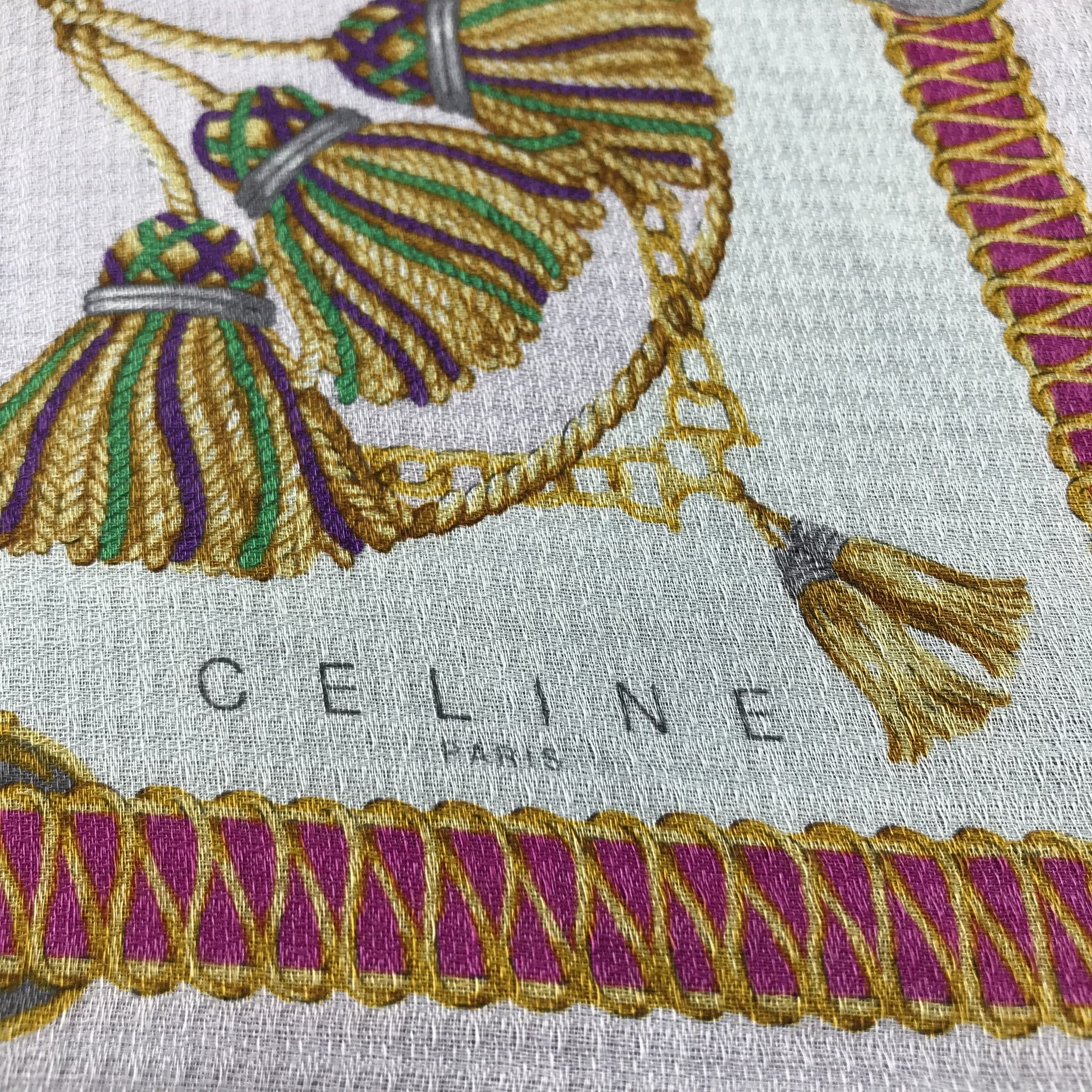 Vintage Celine Handkerchief Neckerchief Bandana H297 Size ONE SIZE - 4 Thumbnail