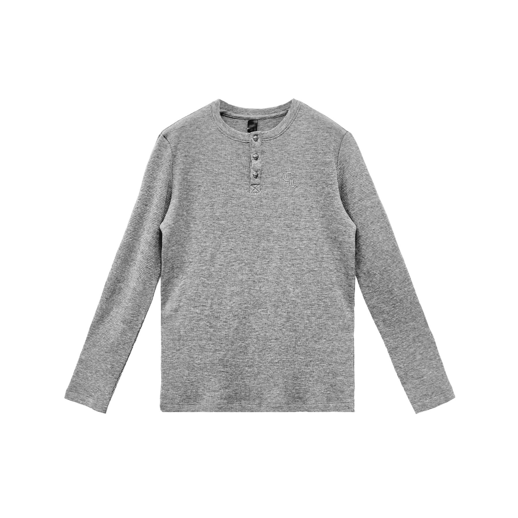 Chrome Hearts Chrome Hearts Logo Waffle Thermal Long Sleeve Henley Shirt Size US L / EU 52-54 / 3 - 1 Thumbnail