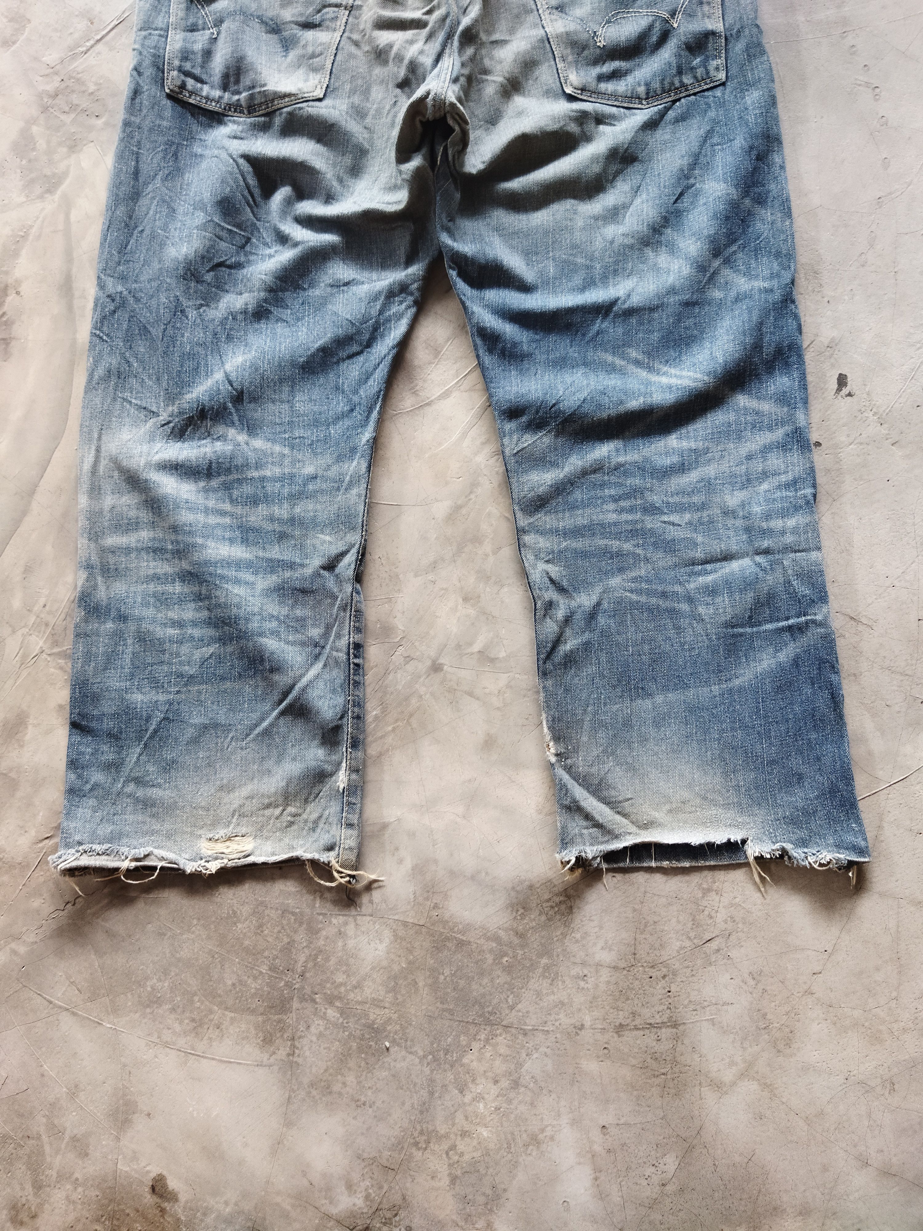 Edwin × Vintage VINTAGE EDWIN DISTRESSED FADED BLUE JEANS PANTS Size US 42 / EU 58 - 9 Thumbnail