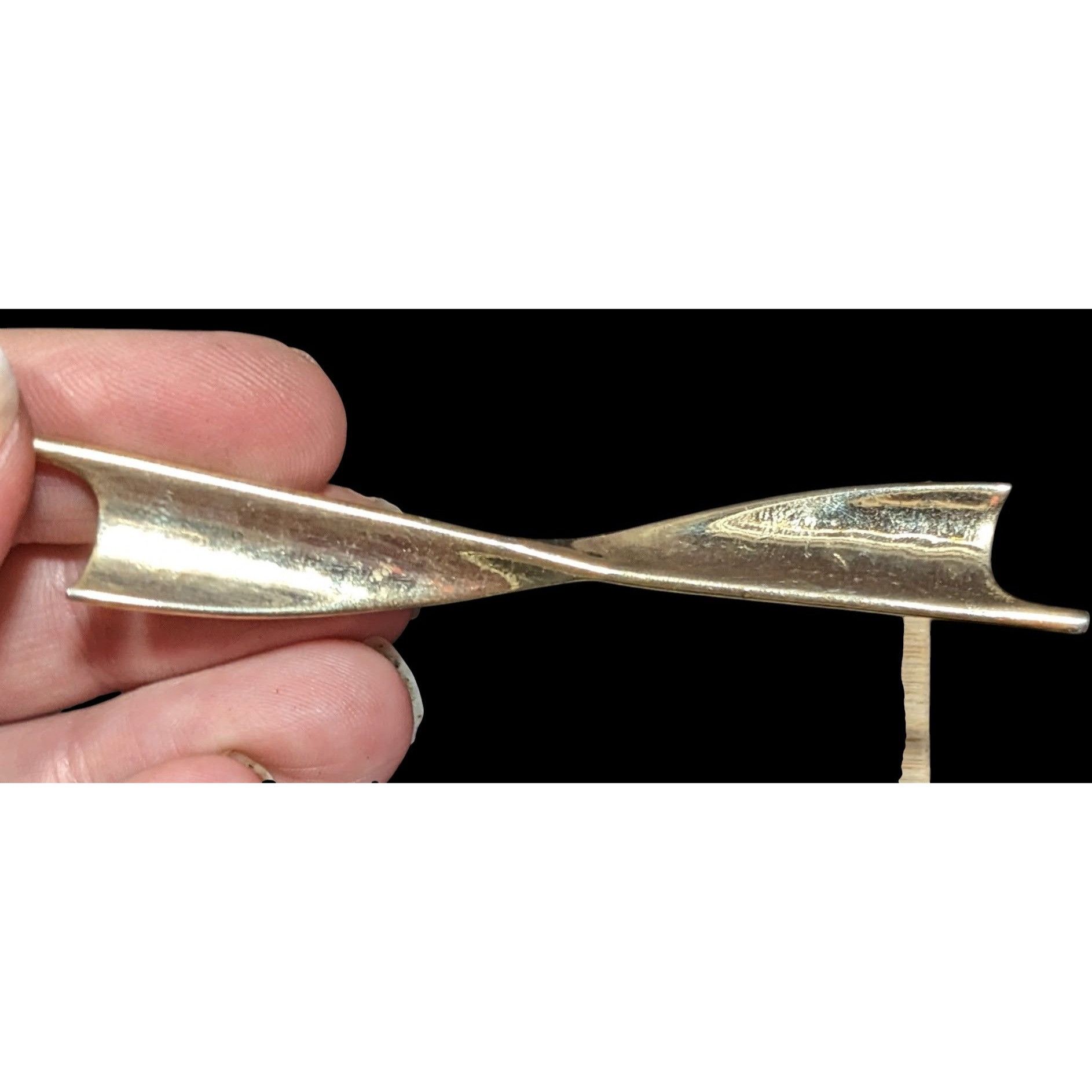 Other Vintage Art Deco Style Gold Tone Twist Brooch Size ONE SIZE - 5 Thumbnail
