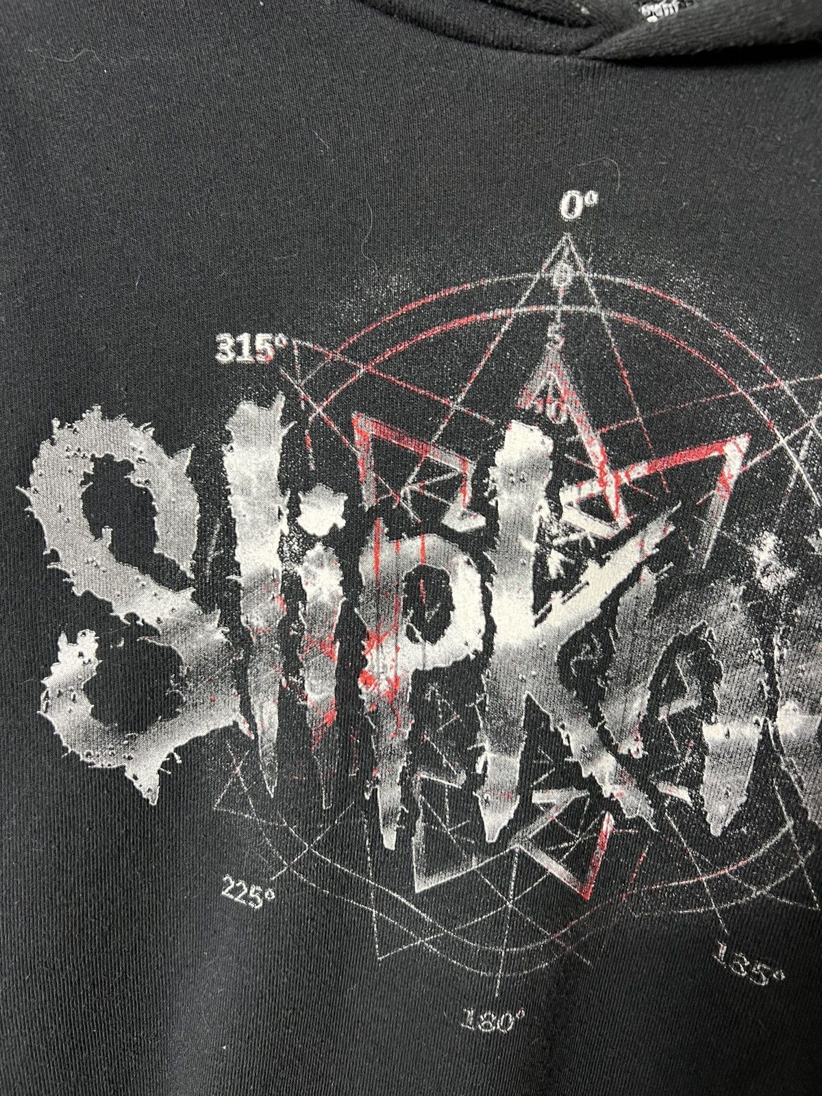Band Tees × Slipknot × Vintage Rare Vintage Slipknot Pentagram Big Logo Black Hoodie Size US L / EU 52-54 / 3 - 10 Thumbnail