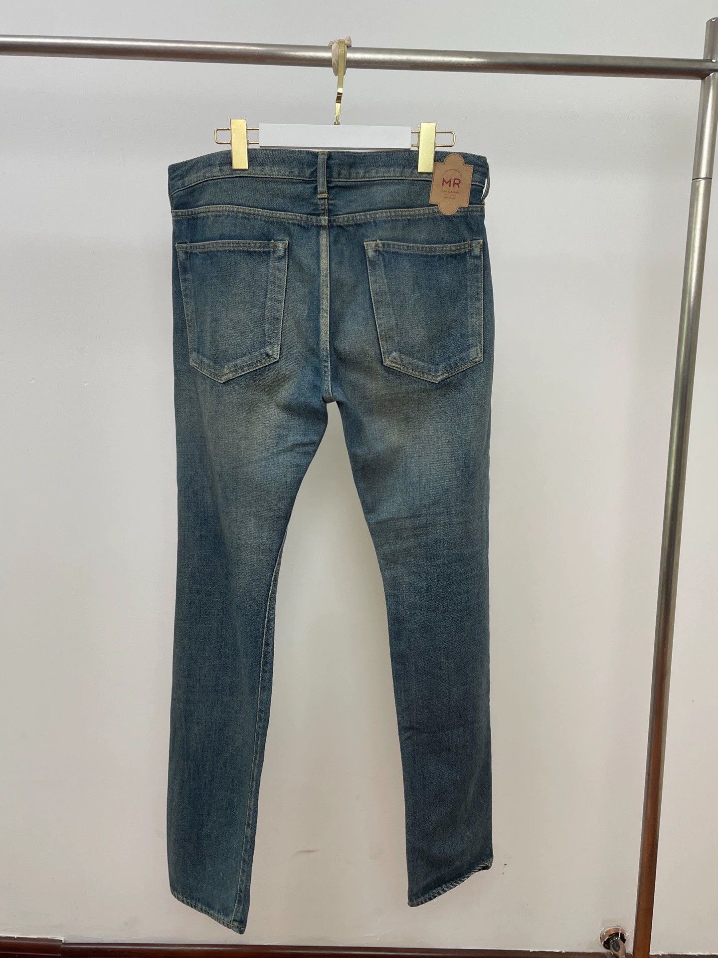 Mr. Gentleman MR Slim Vintage Wash Denim Jeans 34 New Without Tags Size US 34 / EU 50 - 2 Thumbnail