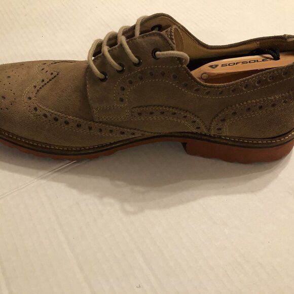 1901 1901 men's tan leather suede Oxford shoes size: 12M Size US 12 / EU 45 - 1 Thumbnail