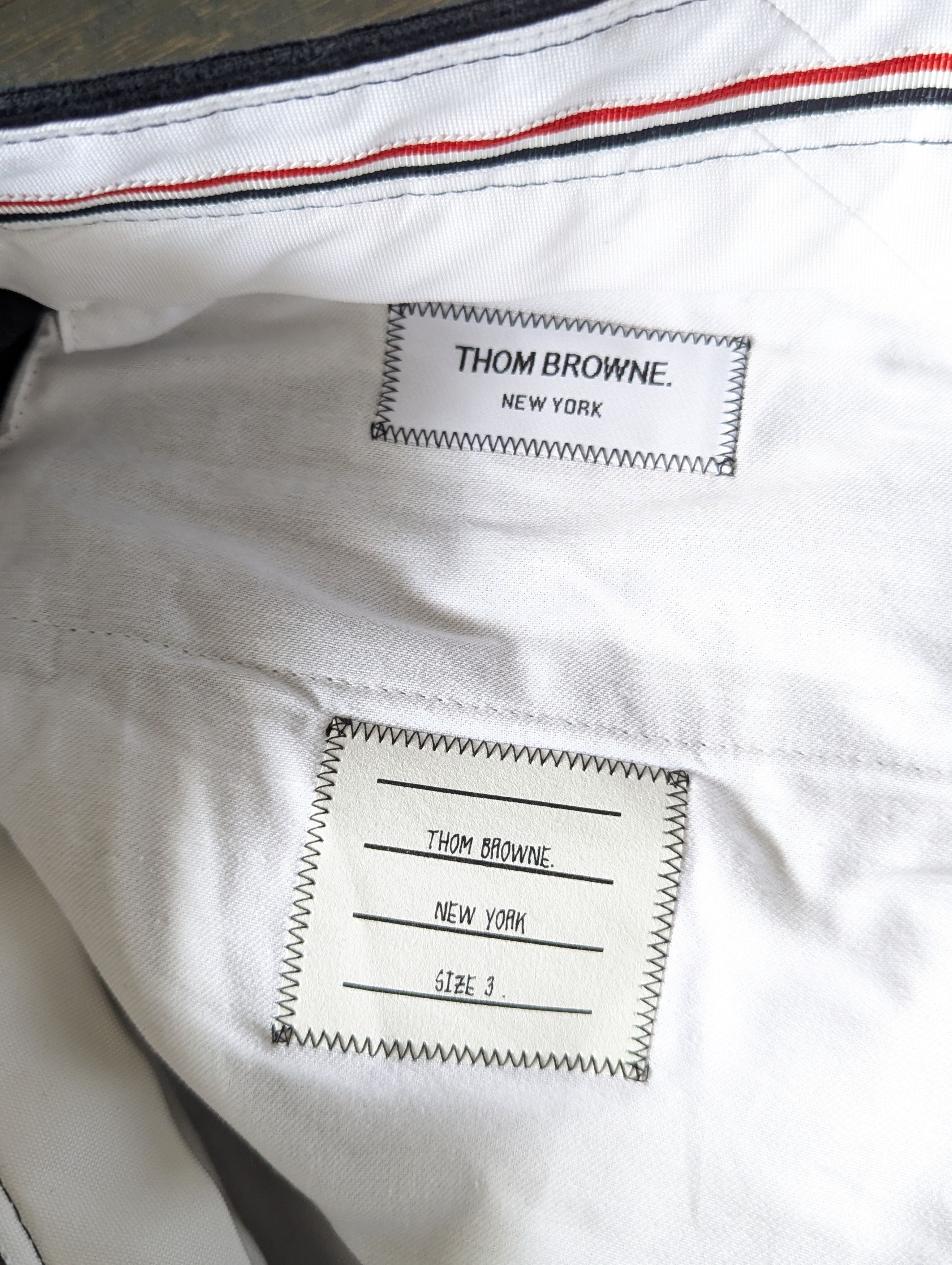Thom Browne Navy Corduroy Cropped Trousers Size US 34 / EU 50 - 3 Thumbnail