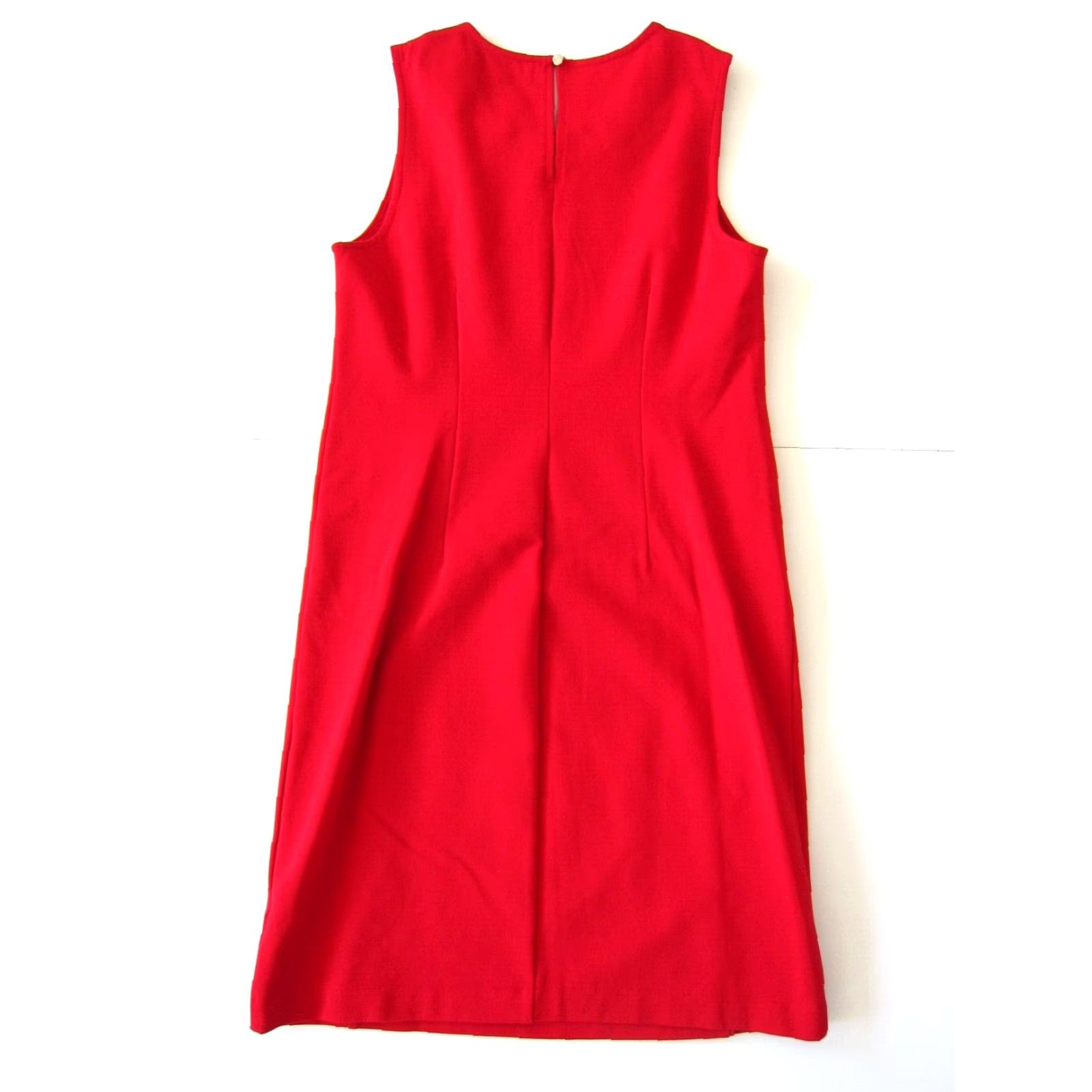 Liz Claiborne VINTAGE Liz Claiborne Red Stretch Diamond Beaded Sleeveless A-Line Sheath Dress PS Size S / US 4 / IT 40 - 2 Thumbnail