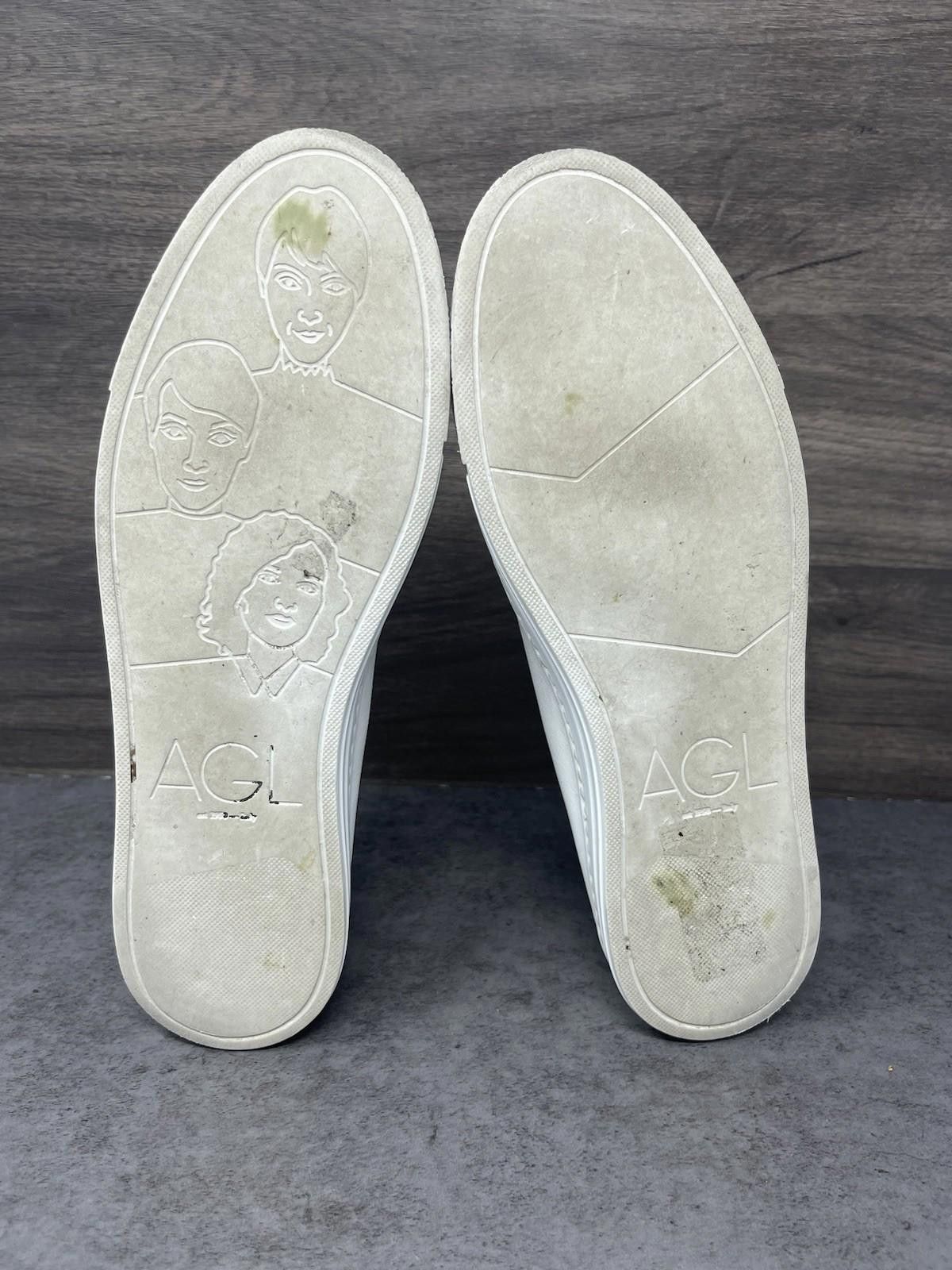 AGLINI AGL Sade Shoes Womens Size 9 (39.5) White Leather Sneakers Size US 9 / IT 39 - 8 Thumbnail