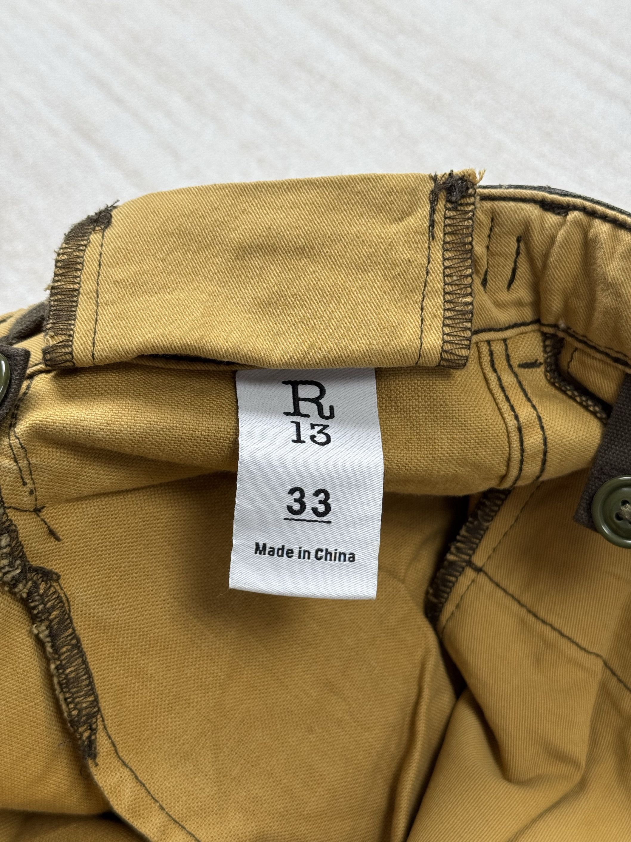 R13 UNWORN* R13 MARK MILITARY CARGO PANTS - BLACK CANVAS Size US 33 - 10 Thumbnail