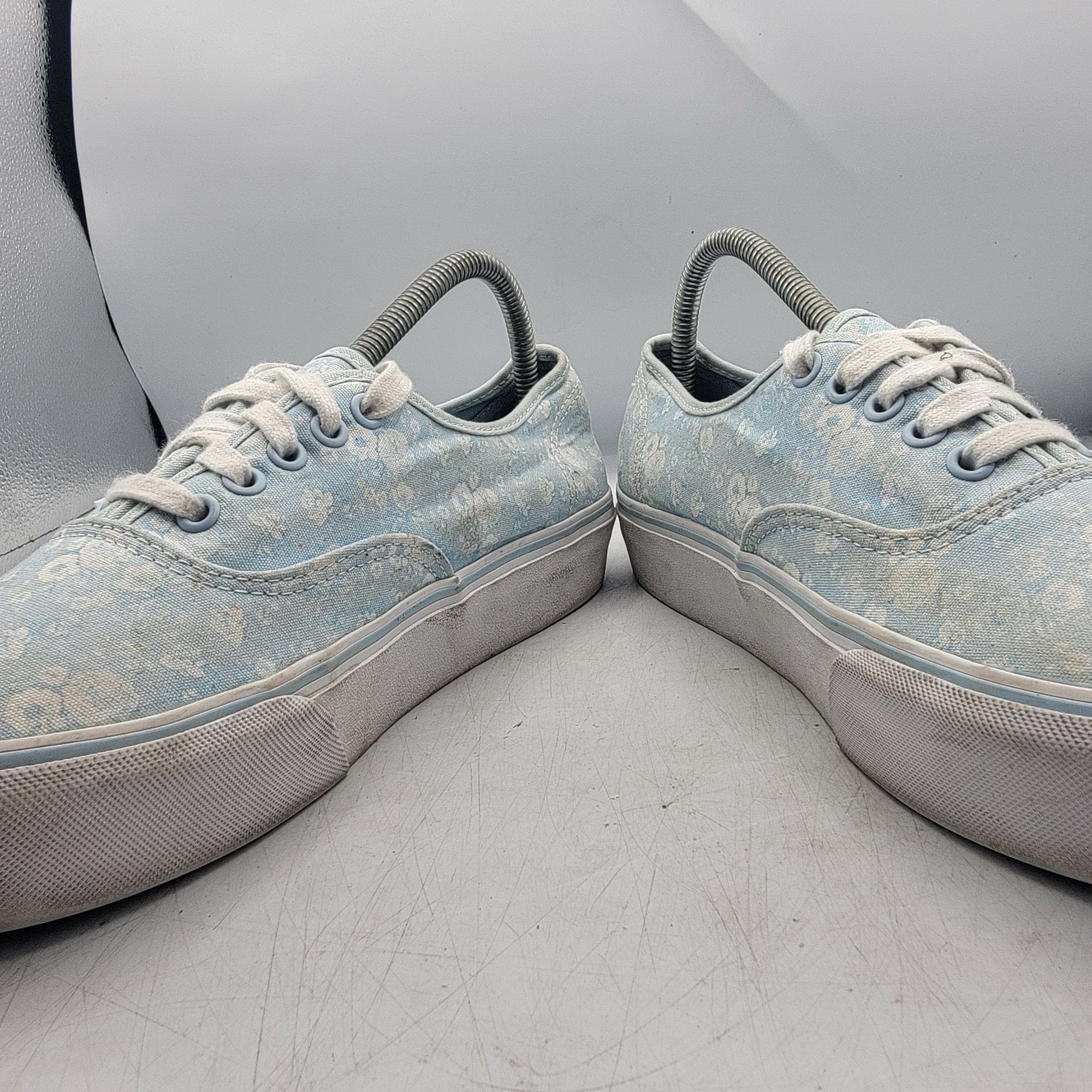 Vans Vans Womens 10 Light Blue Floral Platform Sneaker Shoes Casu Size US 10 / IT 40 - 3 Thumbnail