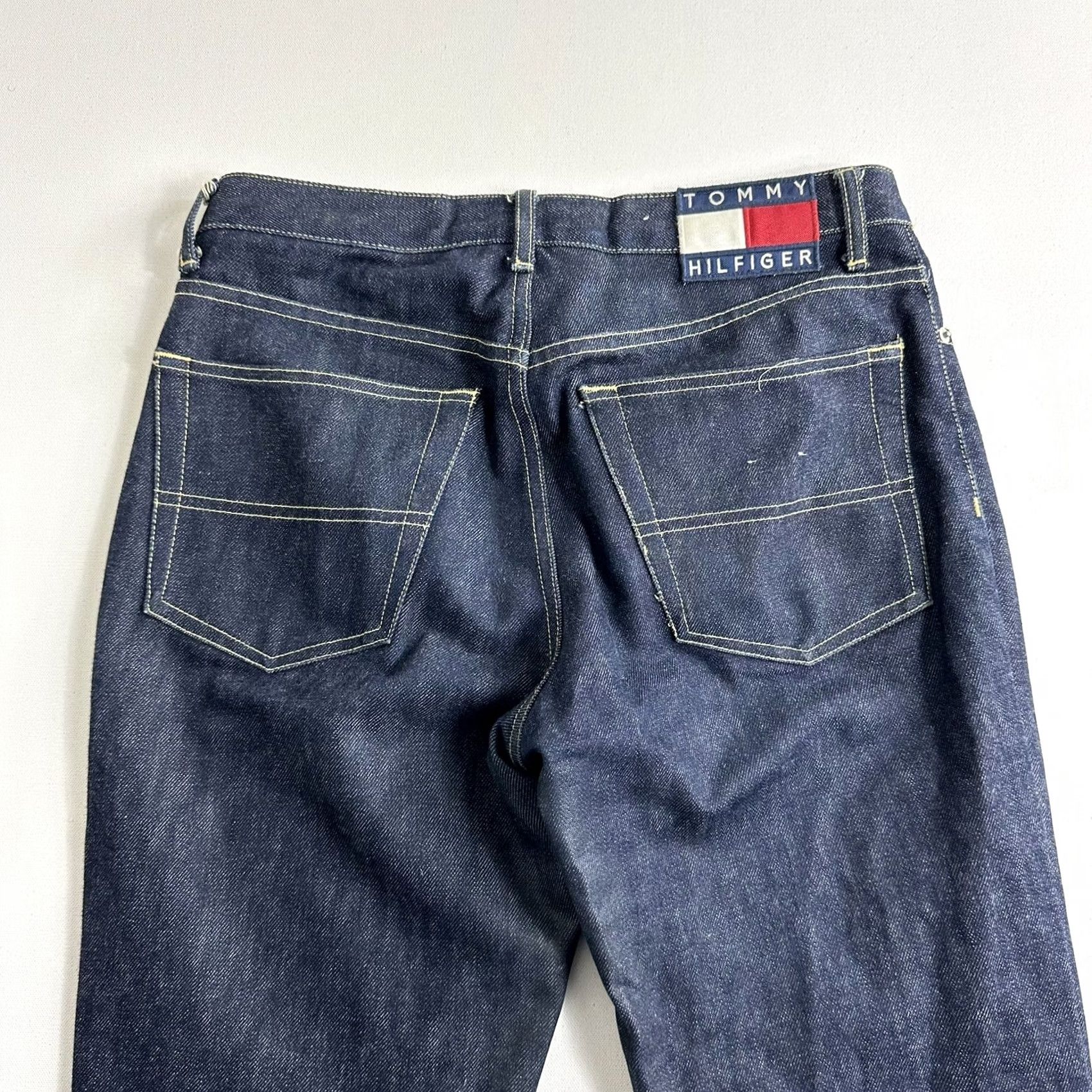 Tommy Hilfiger VINTAGE TOMMY HILFIGER Jeans Bootcut Low Rise 9 Women's Dark wash Stretch Size 30" / US 8 / IT 44 - 3 Thumbnail
