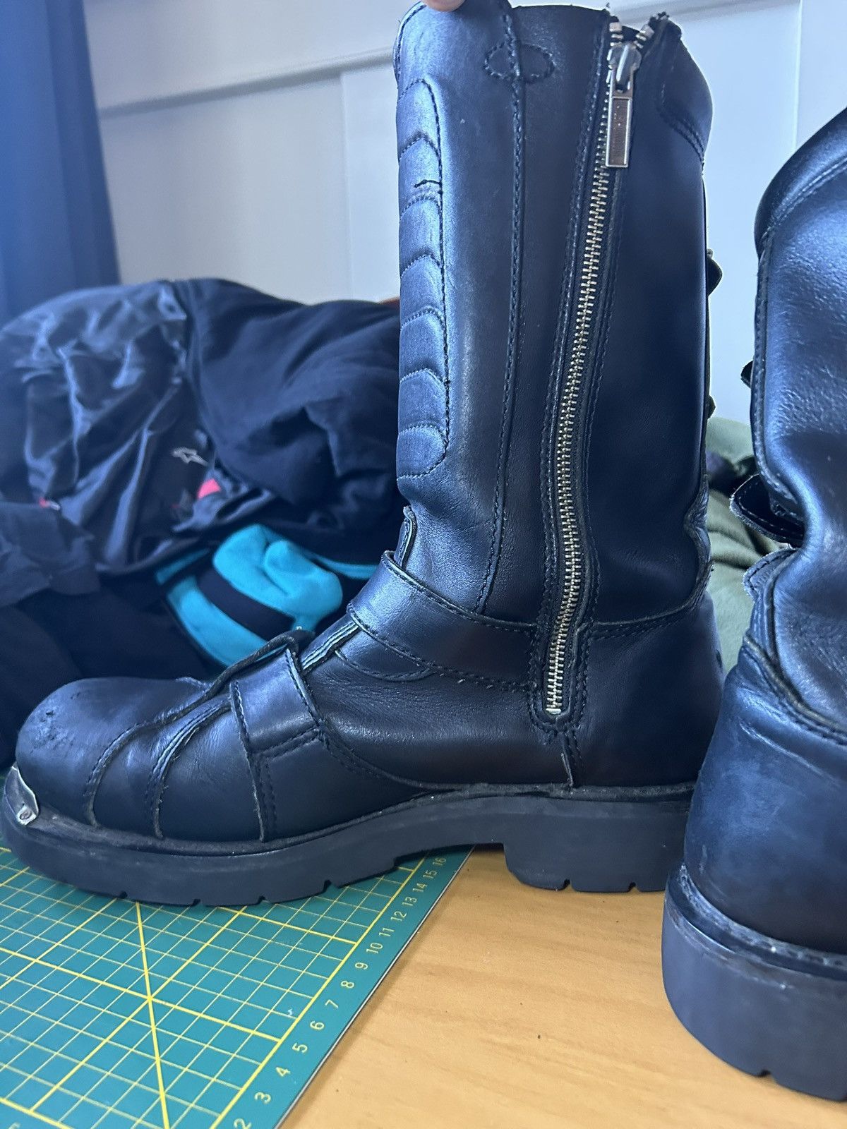 Harley Davidson Vintage Harley Davidson “Defender” moto boots Size US 11.5 / EU 44-45 - 8 Thumbnail