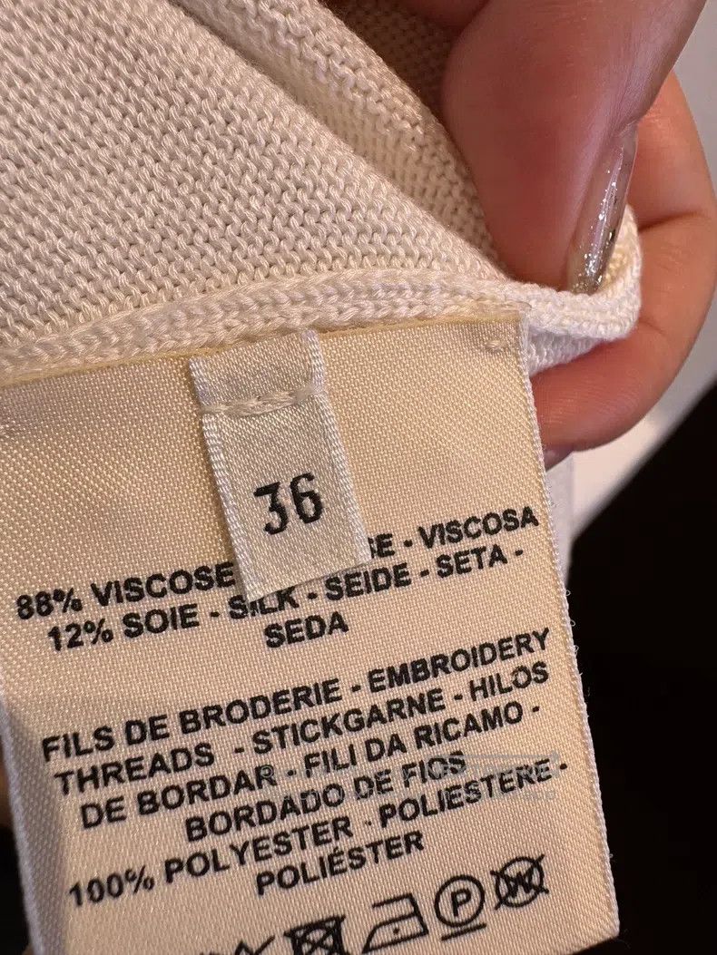 Hermes Hermes Knit Diamond Short Sleeve in Beige Size XS / US 0-2 / IT 36-38 - 6 Thumbnail