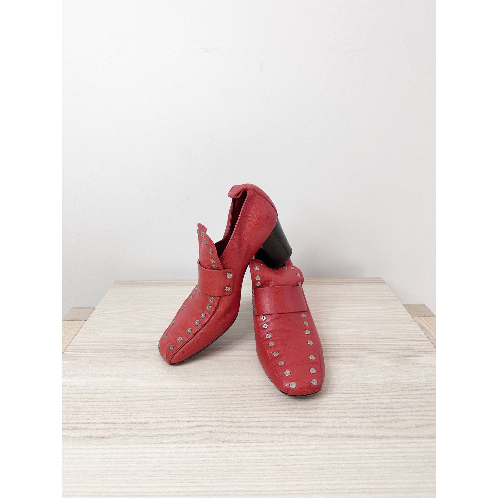 Celine Celine by Phoebe Philo Red Moccasin Pumps Size US 6 / IT 36 - 4 Thumbnail