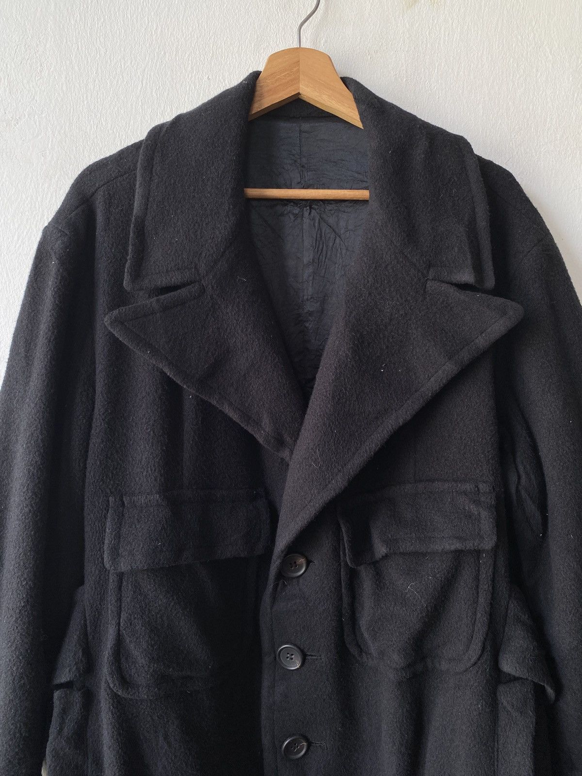 Yohji Yamamoto Y’s Yohji Yamamoto Wool Long Coat Size US XL / EU 56 / 4 - 5 Thumbnail