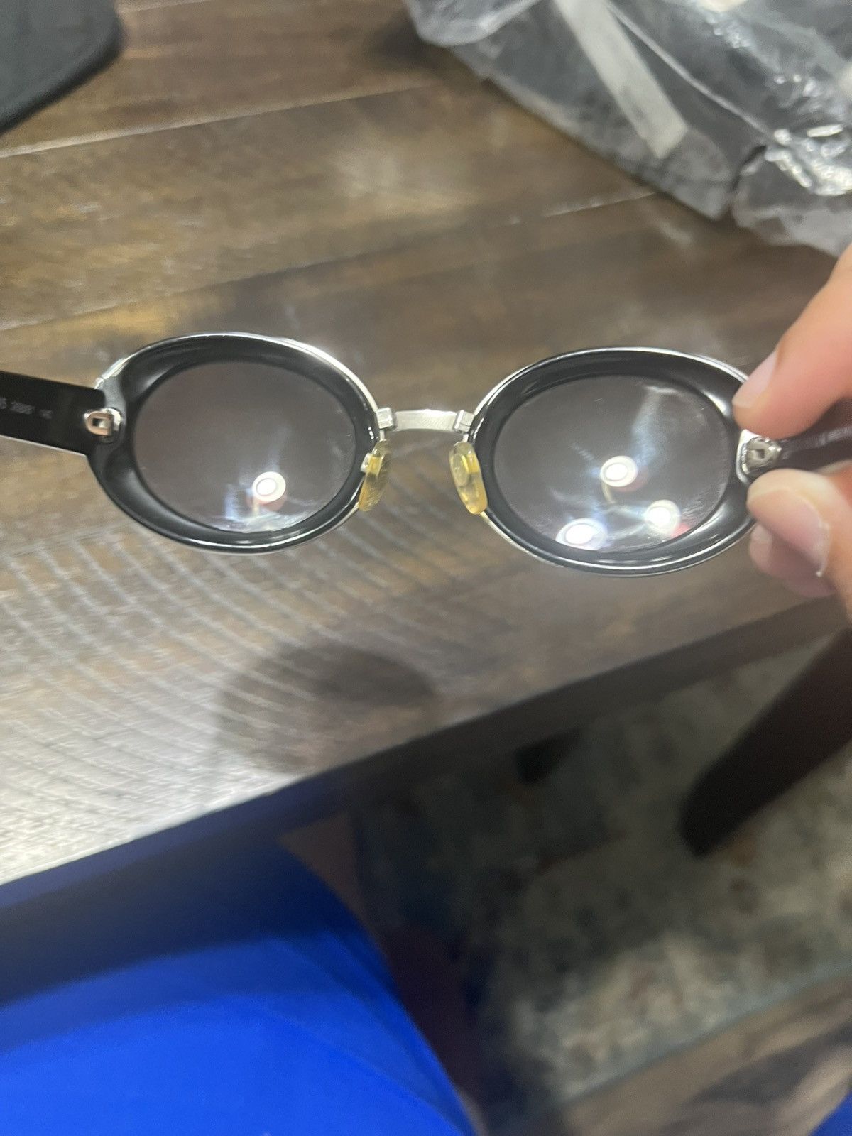Giorgio Armani × Vintage Vintage Giorgio Armani Black Sunglasses Size ONE SIZE - 7 Thumbnail