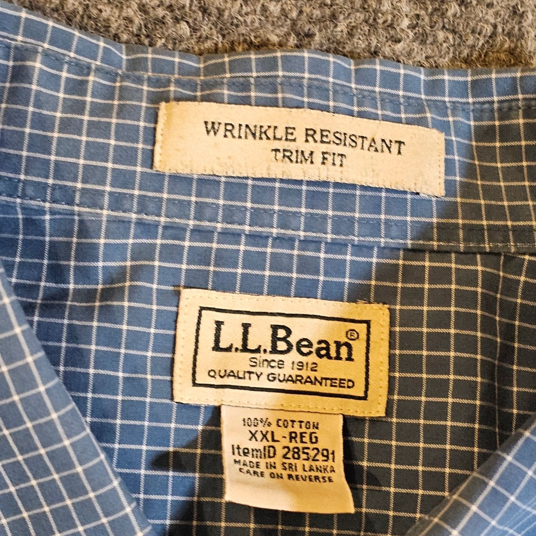 Vintage VINTAGE LL Bean Shirt Mens 2XL Blue Plaid Long Sleeve Button-Up Casual Career Mens Clothing Size US XXL / EU 58 / 5 - 3 Thumbnail